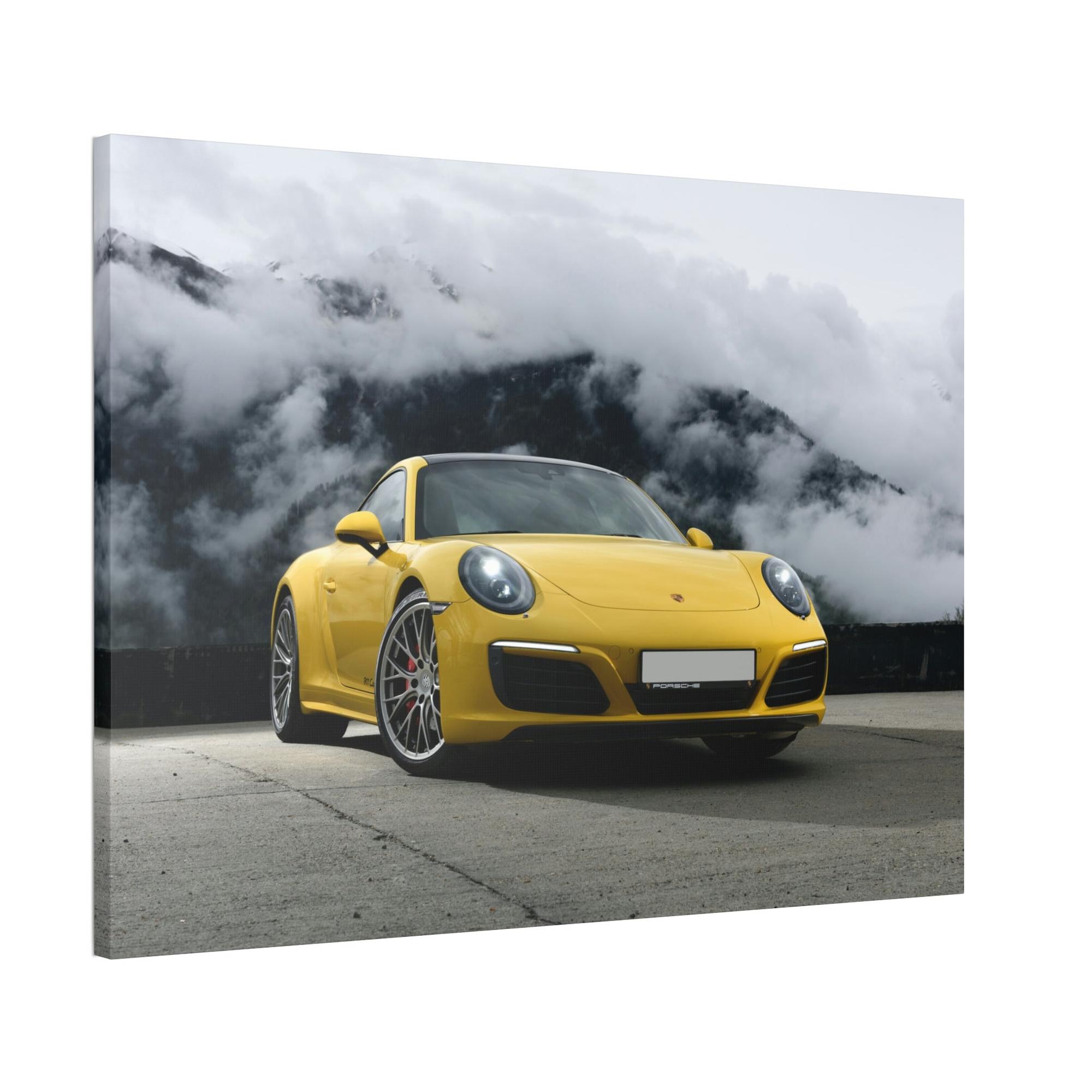 Porsche Porsche in the Mountains: A Scenic Canvas & Poster Print for Adventurers