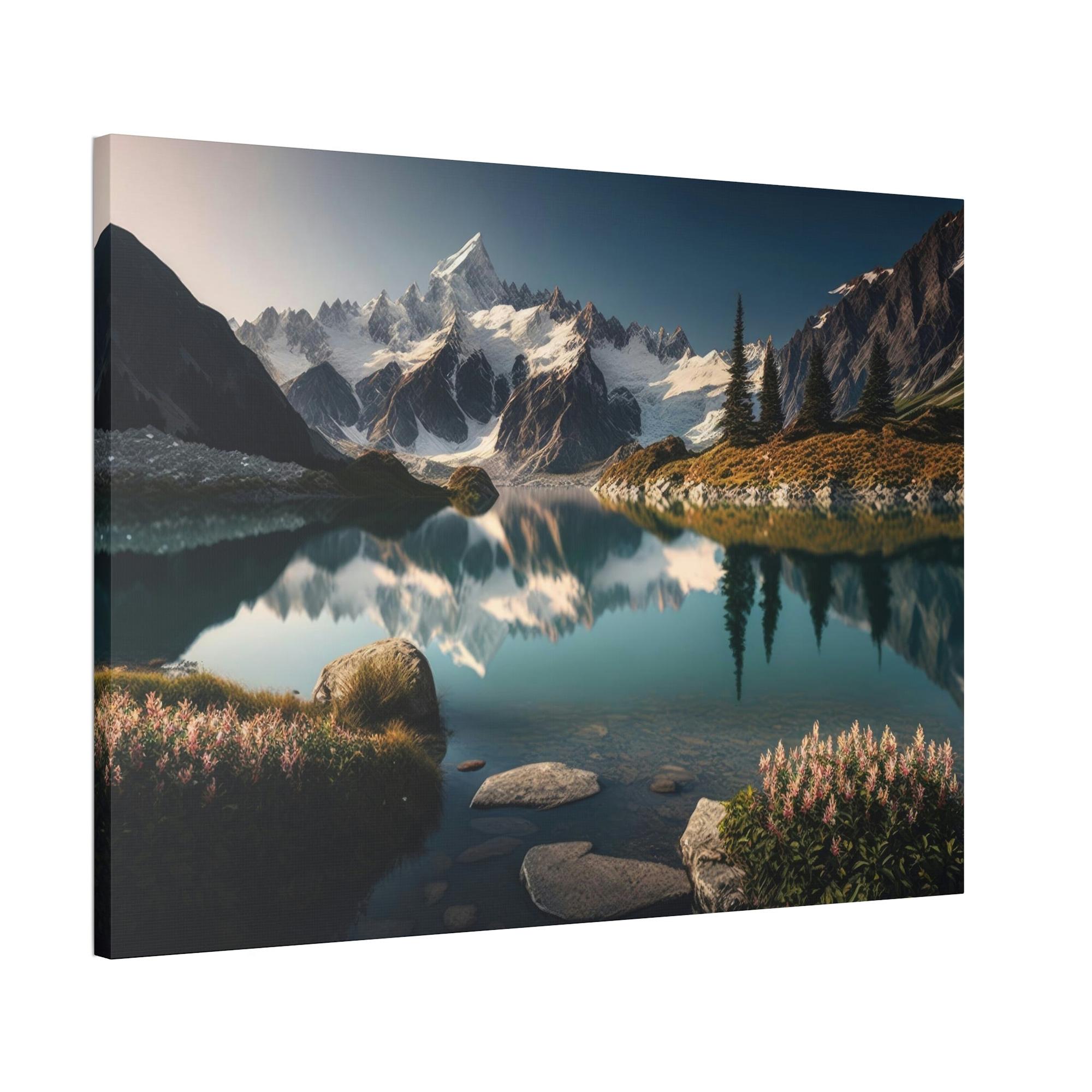 undefined Nature's Masterpiece: Framed Canvas and Poster Print of Lakes and Rivers