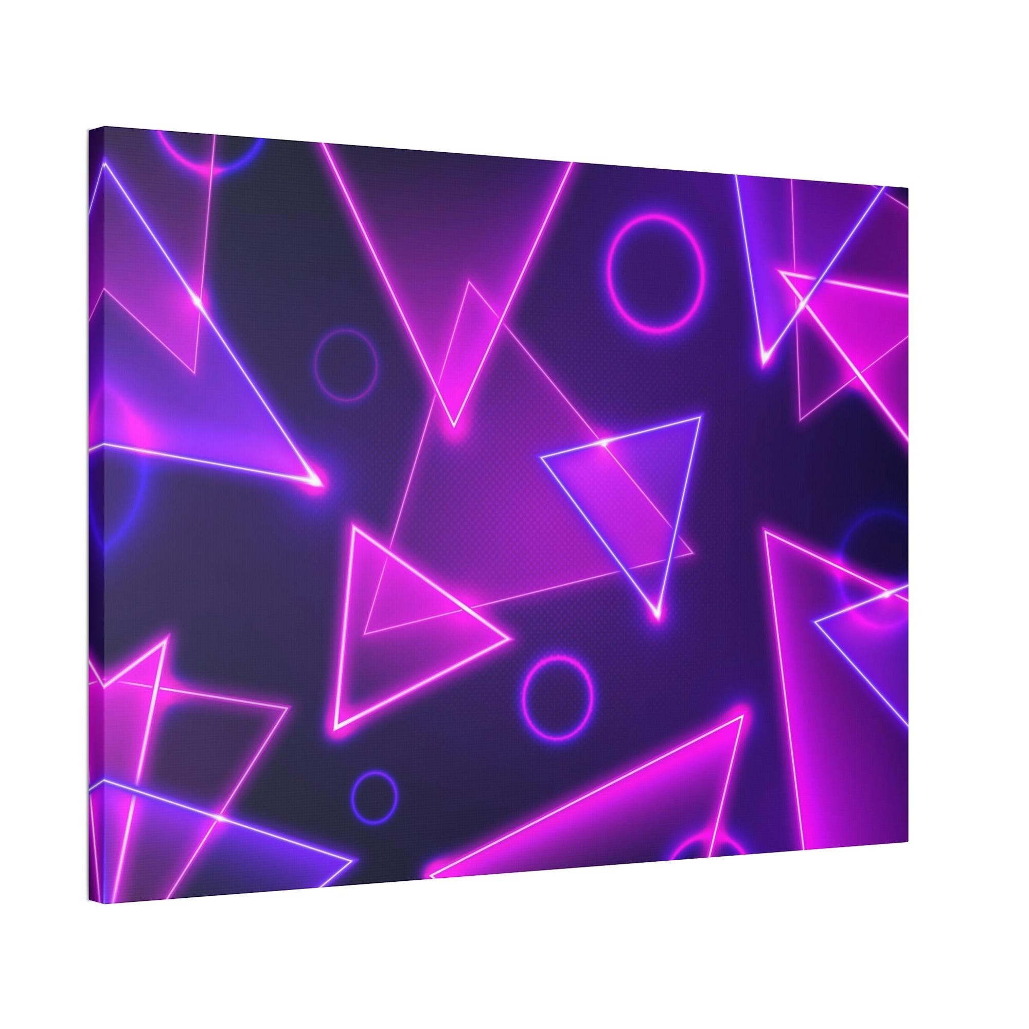 Neon Neon Symphony: Illuminating Wall Art Prints with Vibrant Colors on Canvas