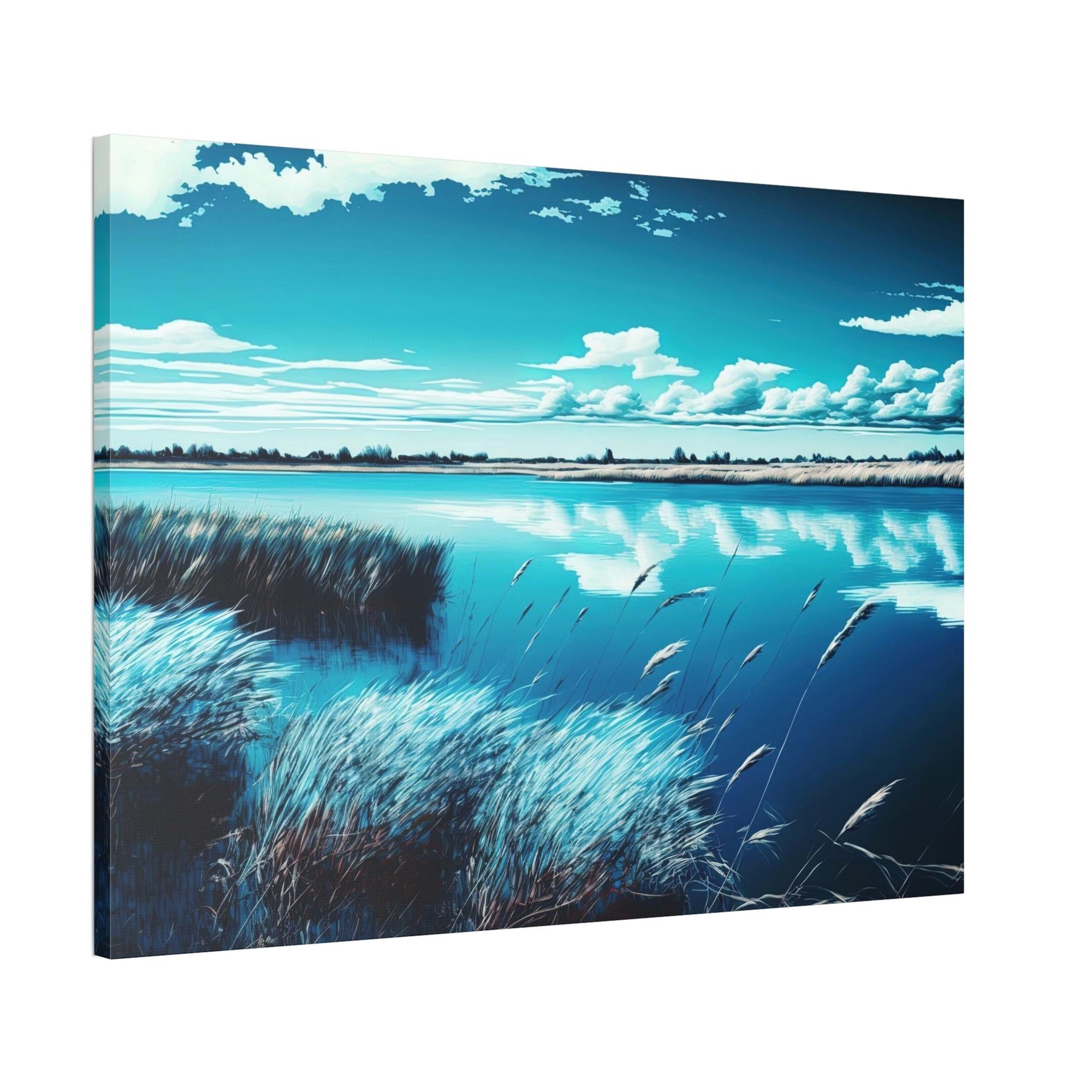 undefined Lakeside Harmony: Print on Canvas with Tranquil Lake Scenery