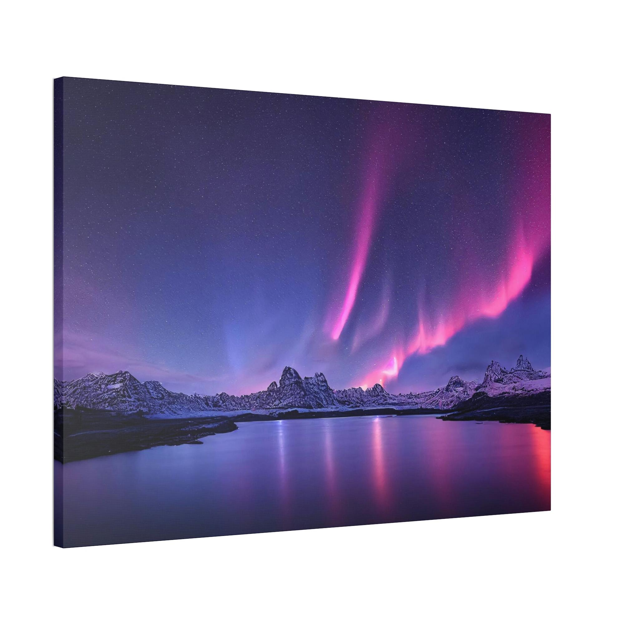 Aurora Borealis Majestic Aurora Borealis: A Celestial Spectacle on Canvas