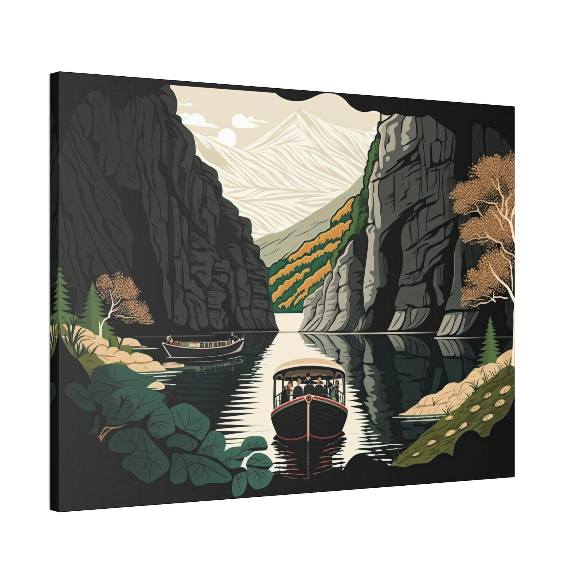 Lakes And Rivers Dancing Waters: Artful Canvas and Poster Print of Lakes and Rivers