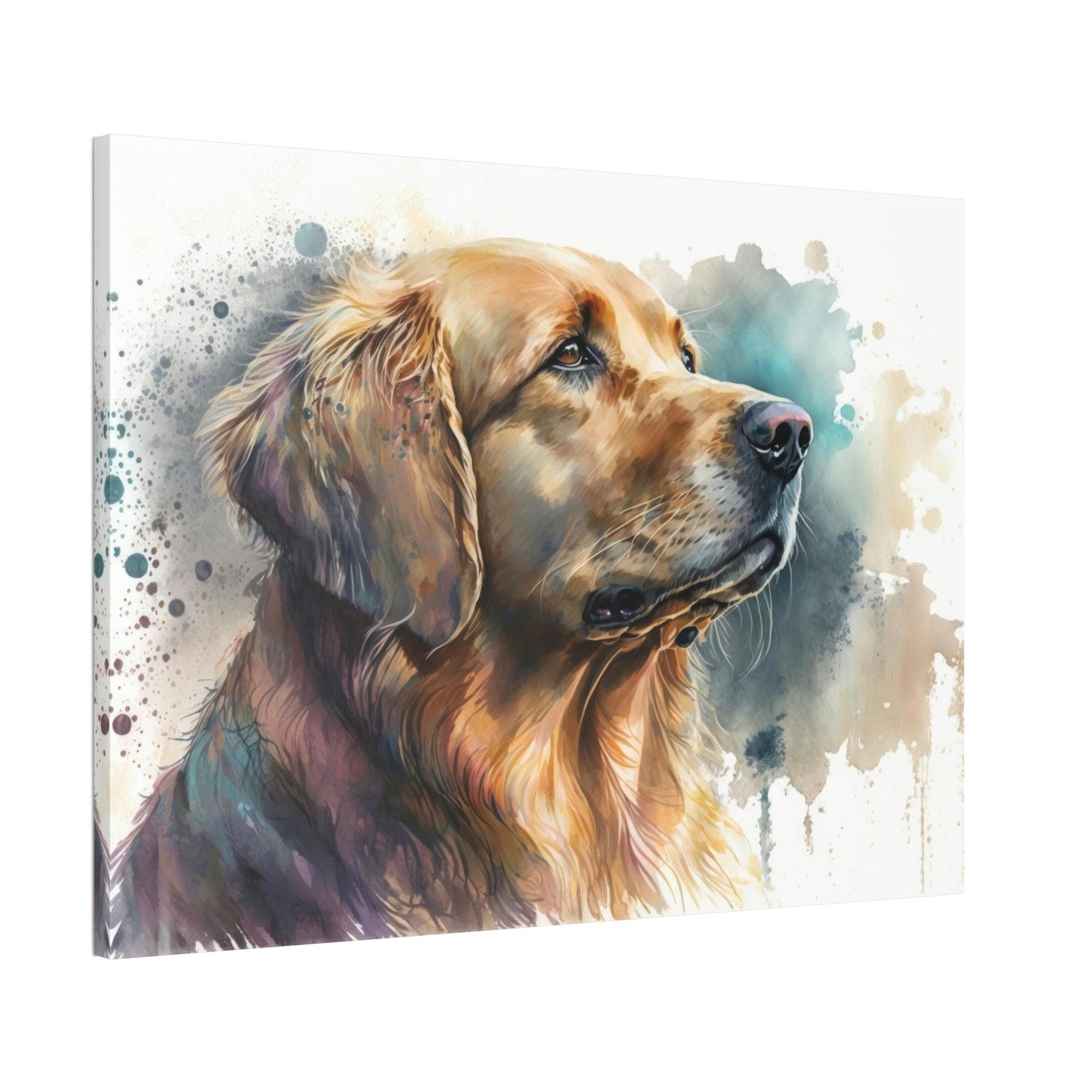 Dogs Dog's World: Framed Poster of a Happy Dog on Canvas