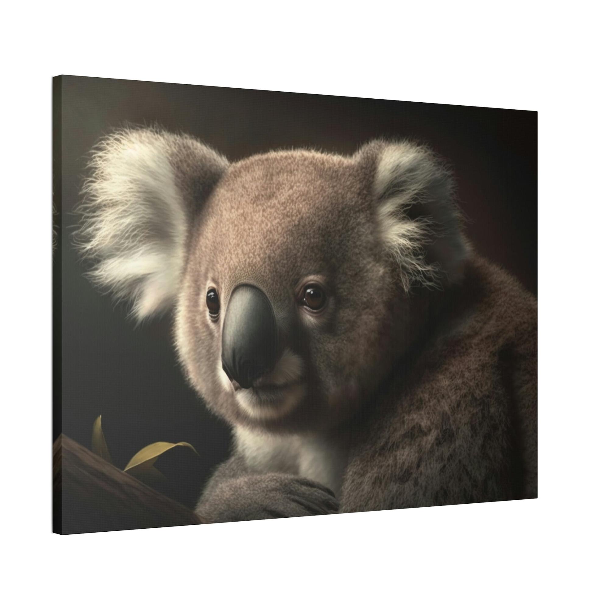 Koalas A Koala's Paradise: A Scenic Painting on Canvas