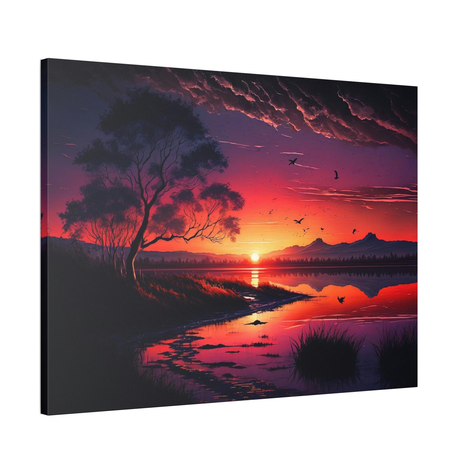 Lakes And Rivers River's Edge: Natural Canvas Wall Art of a Picturesque Riverbank