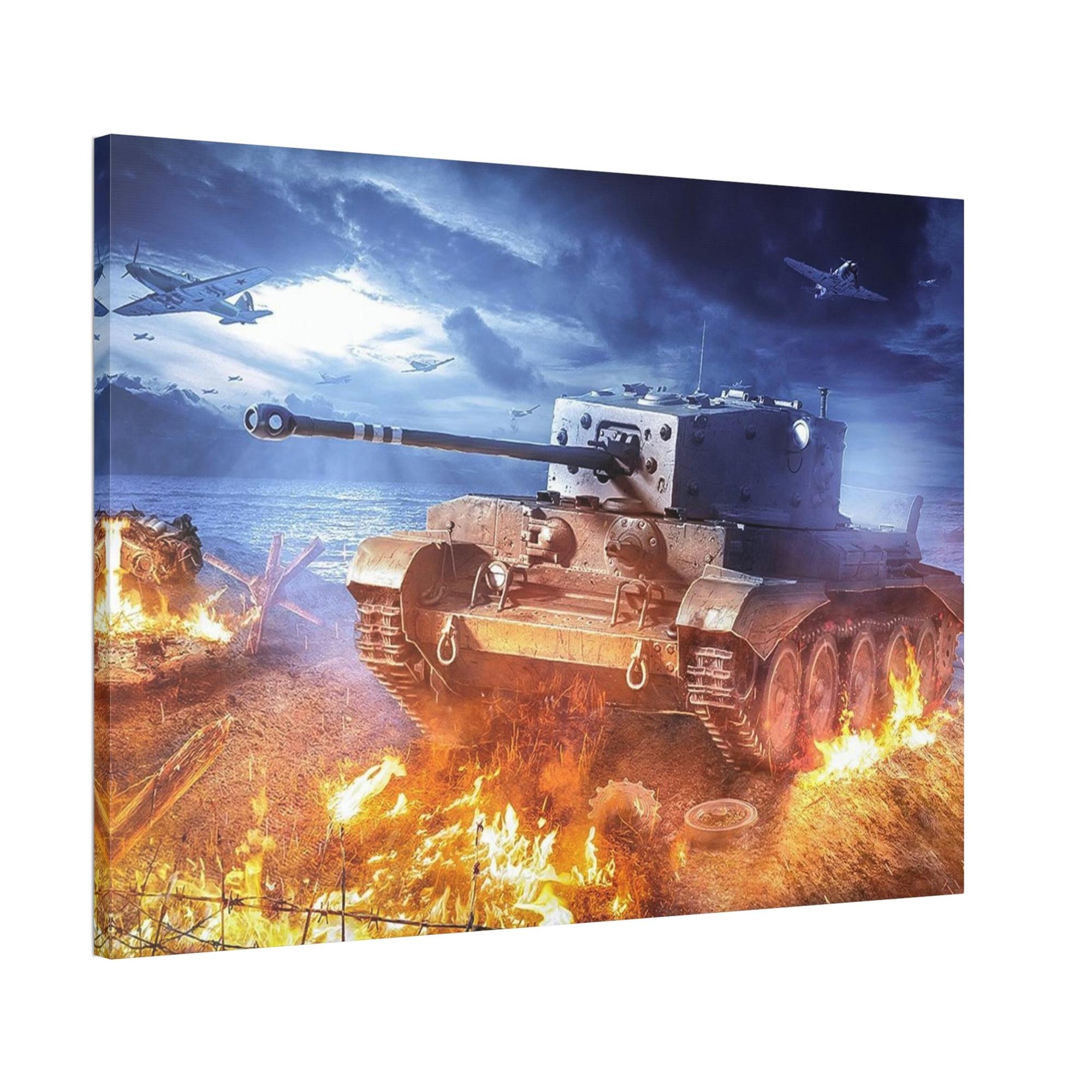 World Of Tanks The Battle Unfolds: Dynamic World of Tanks Framed Canvas & Poster Wall Art