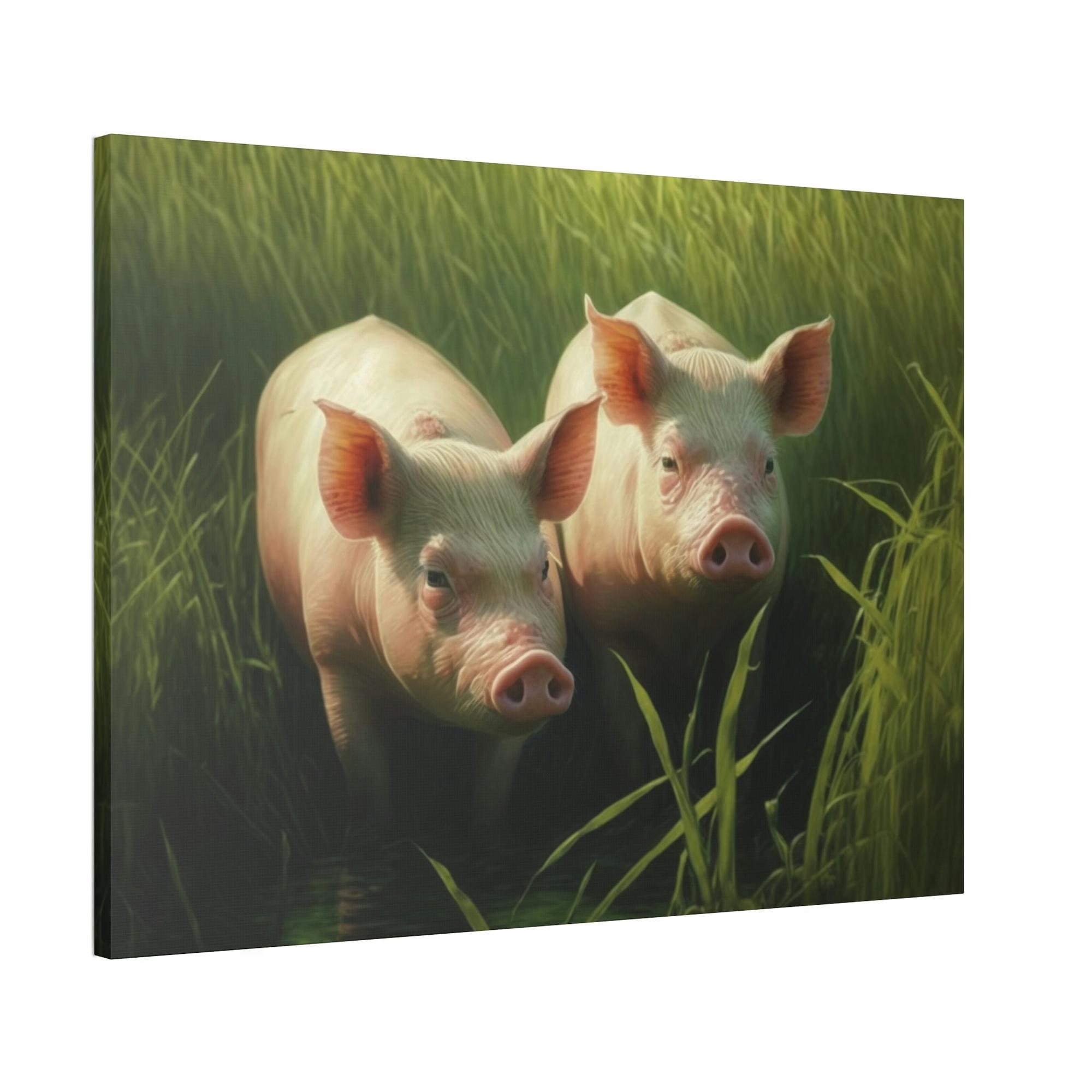 undefined From Mud to Magic: A Joyful Gathering of Playful Pigs in the Meadow