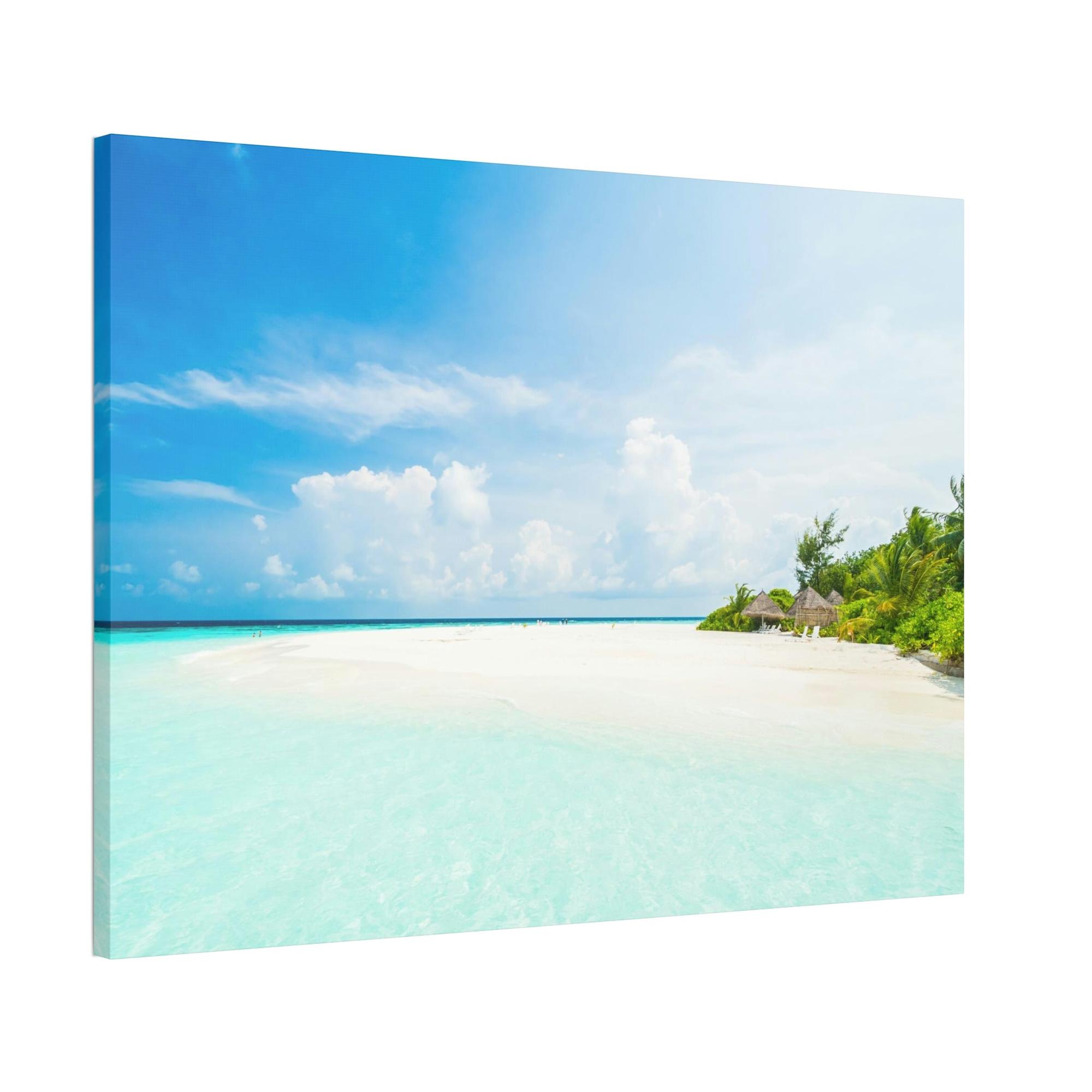 Island Beach Sun-Kissed Shores: Wall Art of a Vibrant Island Beach on Canvas & Poster