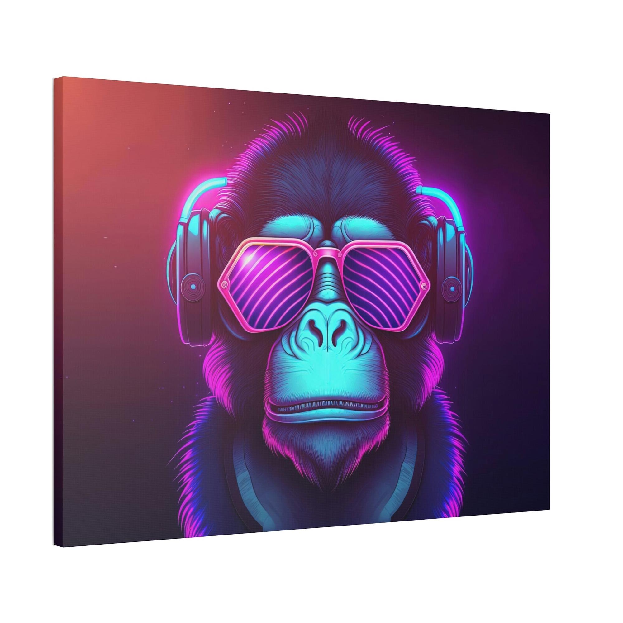 undefined Neon Symphony: Radiant Wall Art on Natural Canvas and Framed Prints