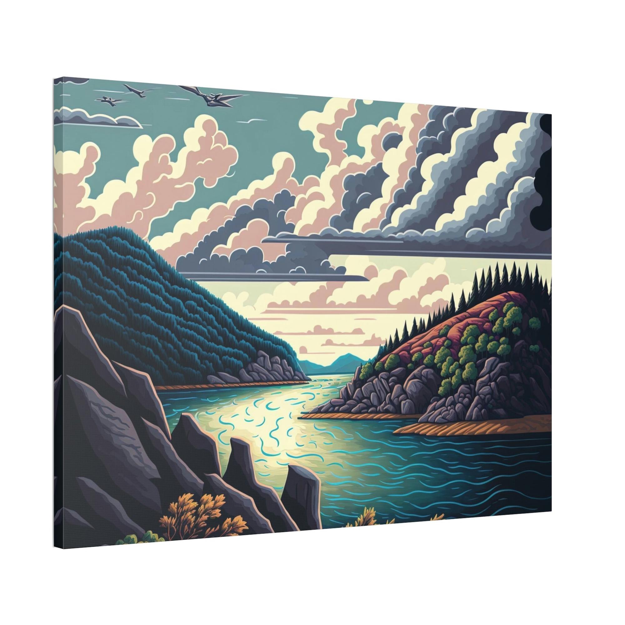 Lakes And Rivers Reflections of Nature: Wall Art on Canvas Featuring Lakes and Rivers