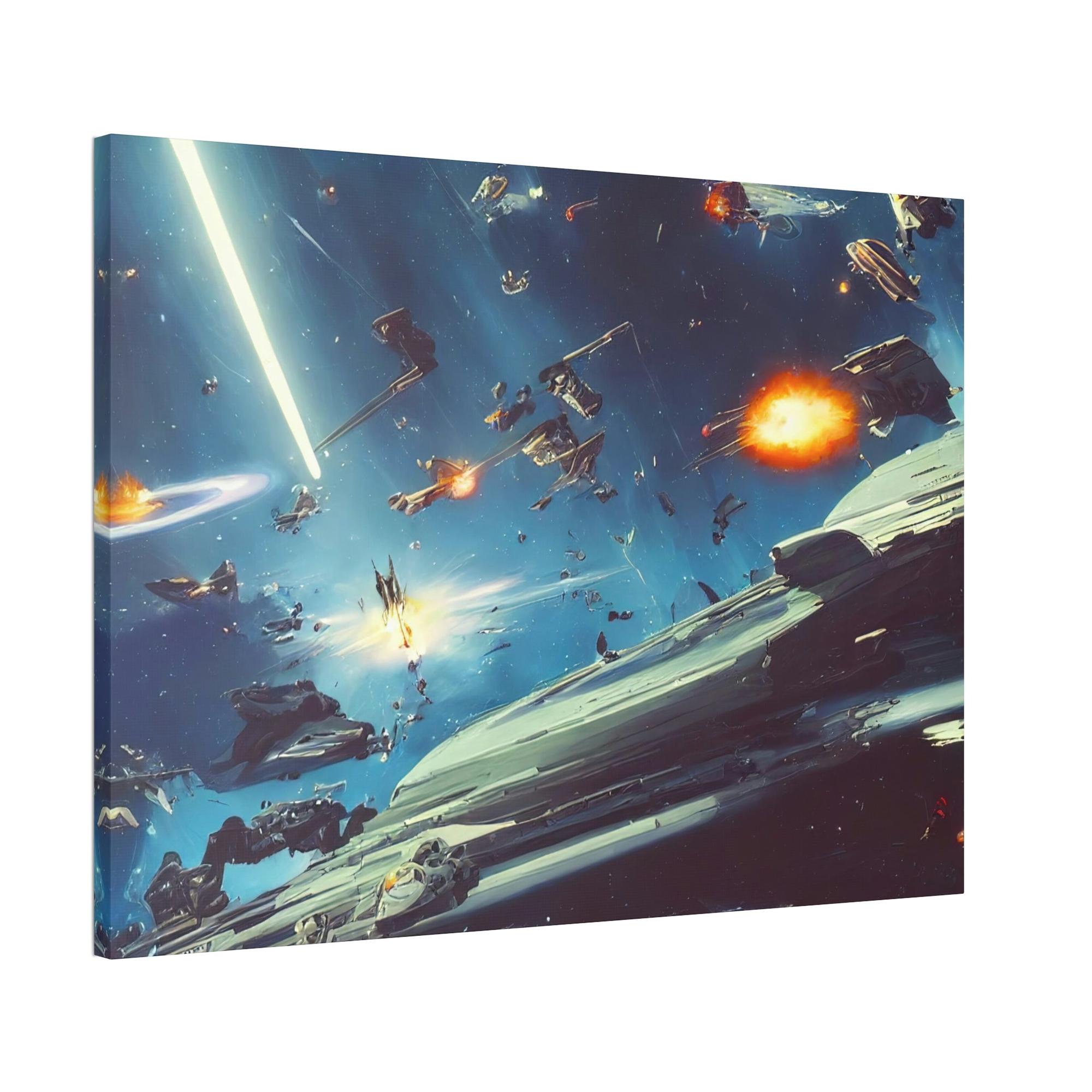 undefined Dark vs. Light: Framed Canvas & Poster Print of Epic Star Wars Duel