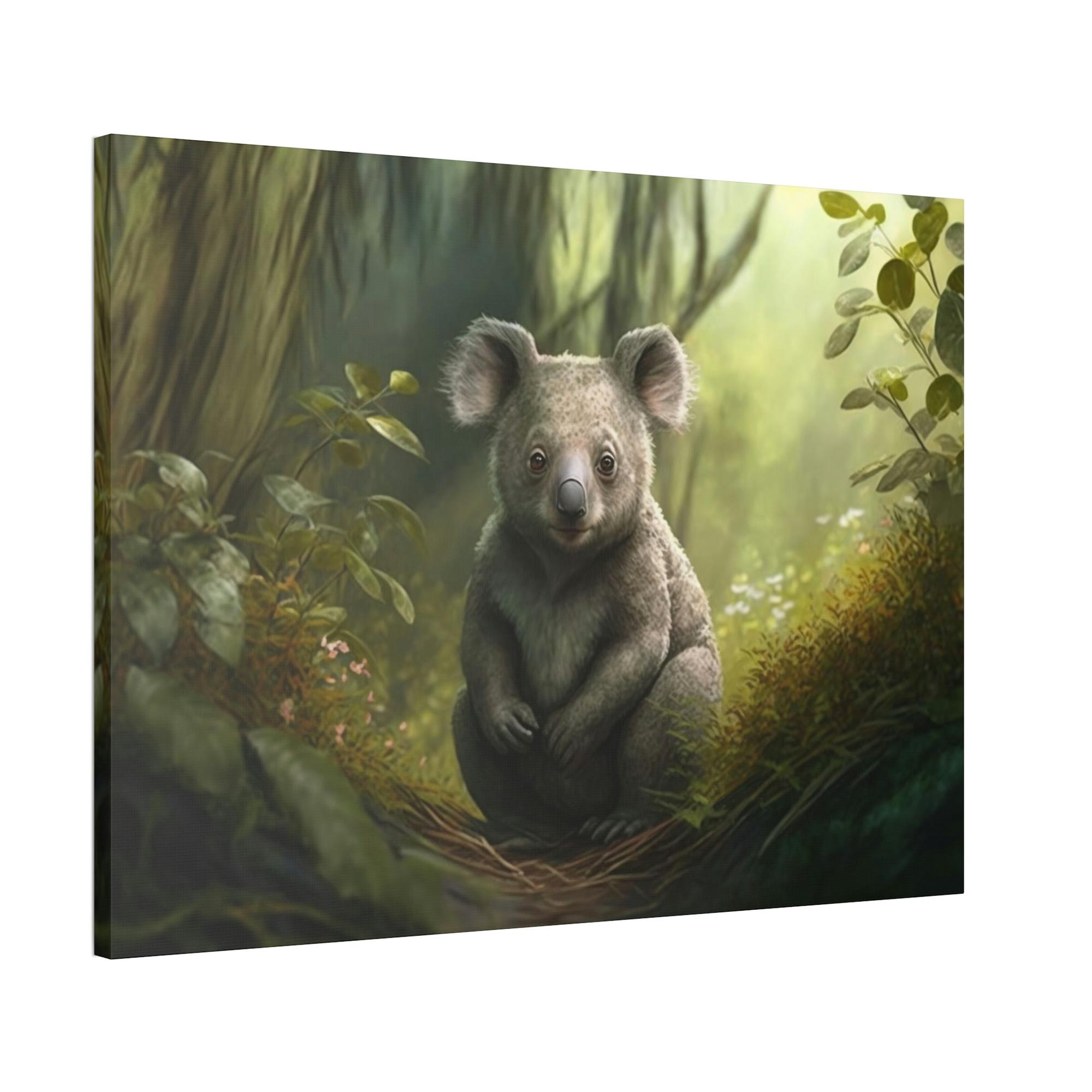 Koalas Among the Eucalyptus Trees: A Koala Painting on Canvas