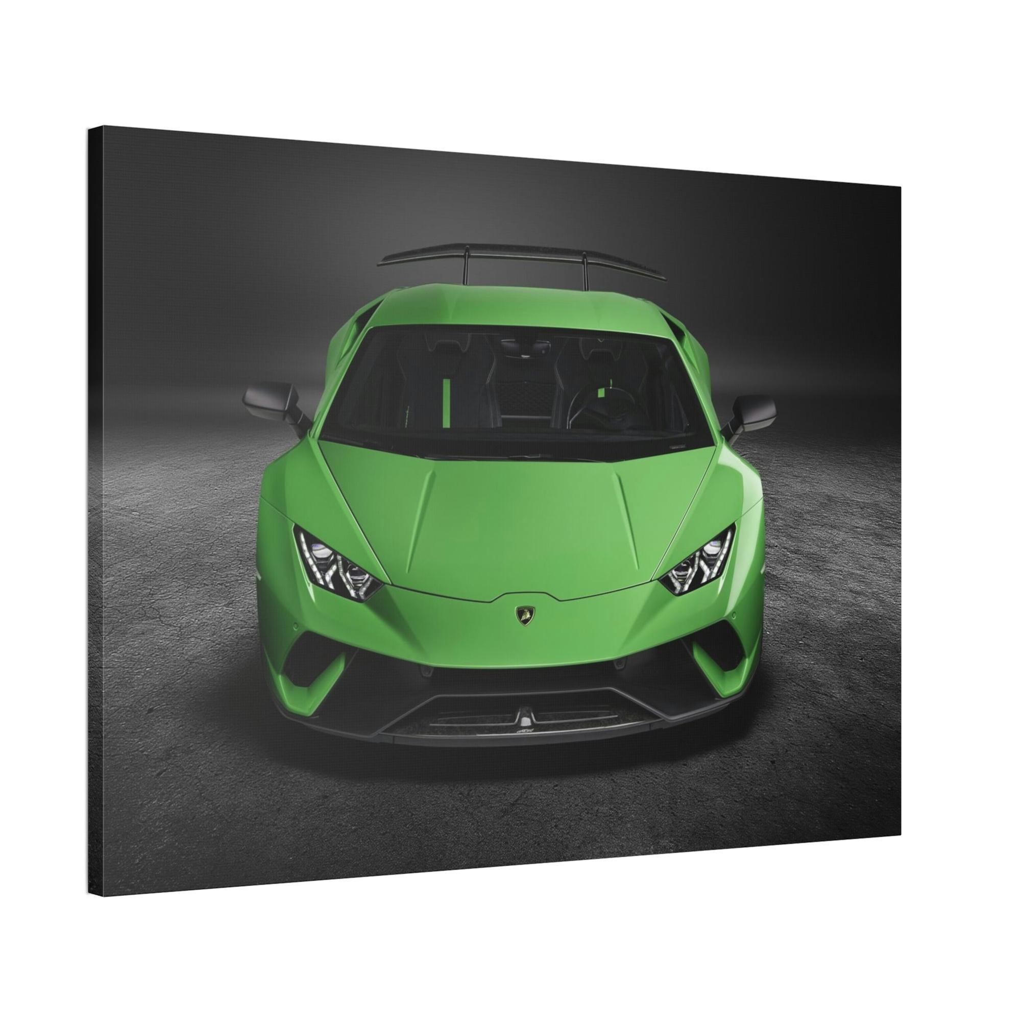 Lamborghini Italian Beauty on Canvas: Lamborghini Wall Art on Natural Canvas