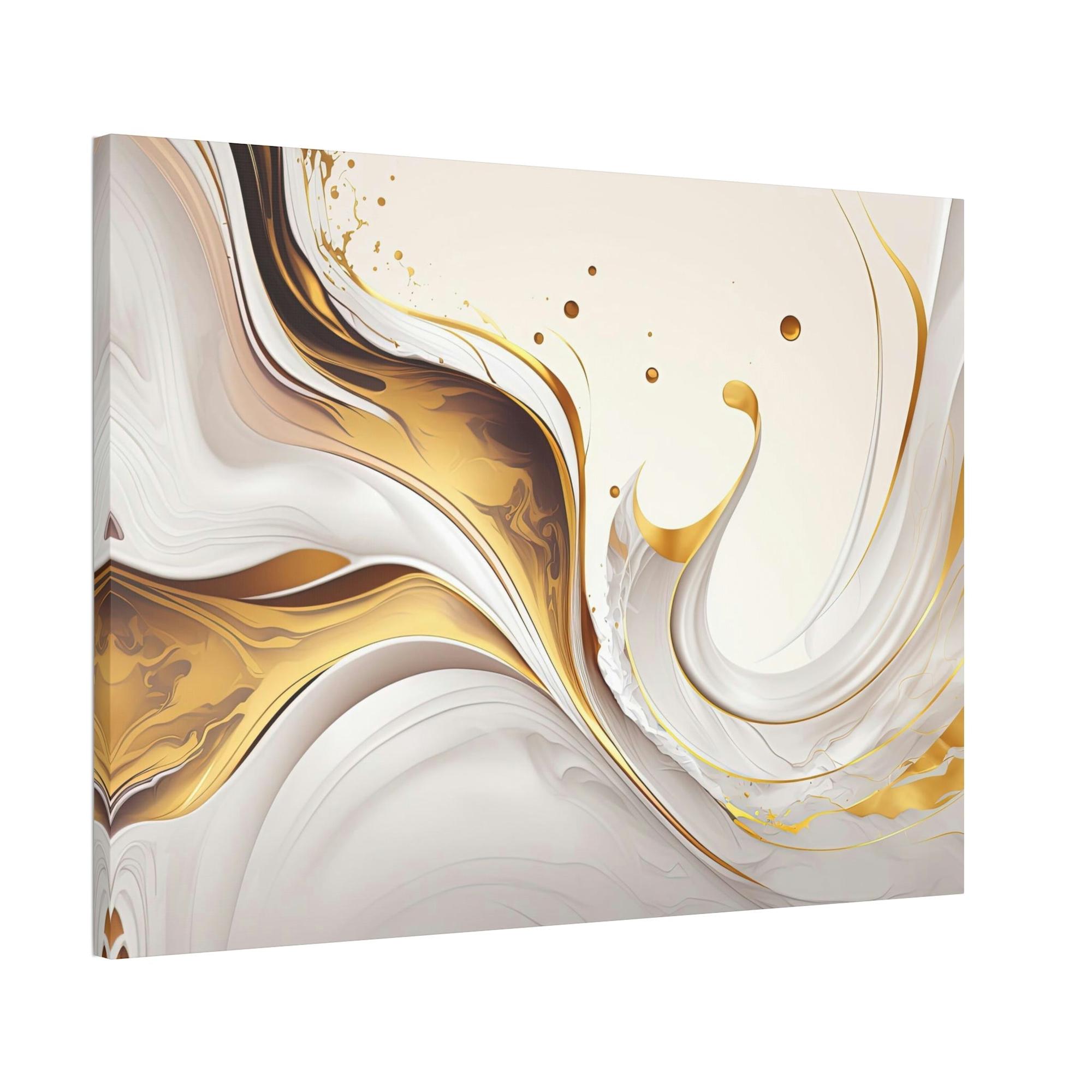 undefined Golden Melodies: Harmonious Gold Abstract Wall Art Print