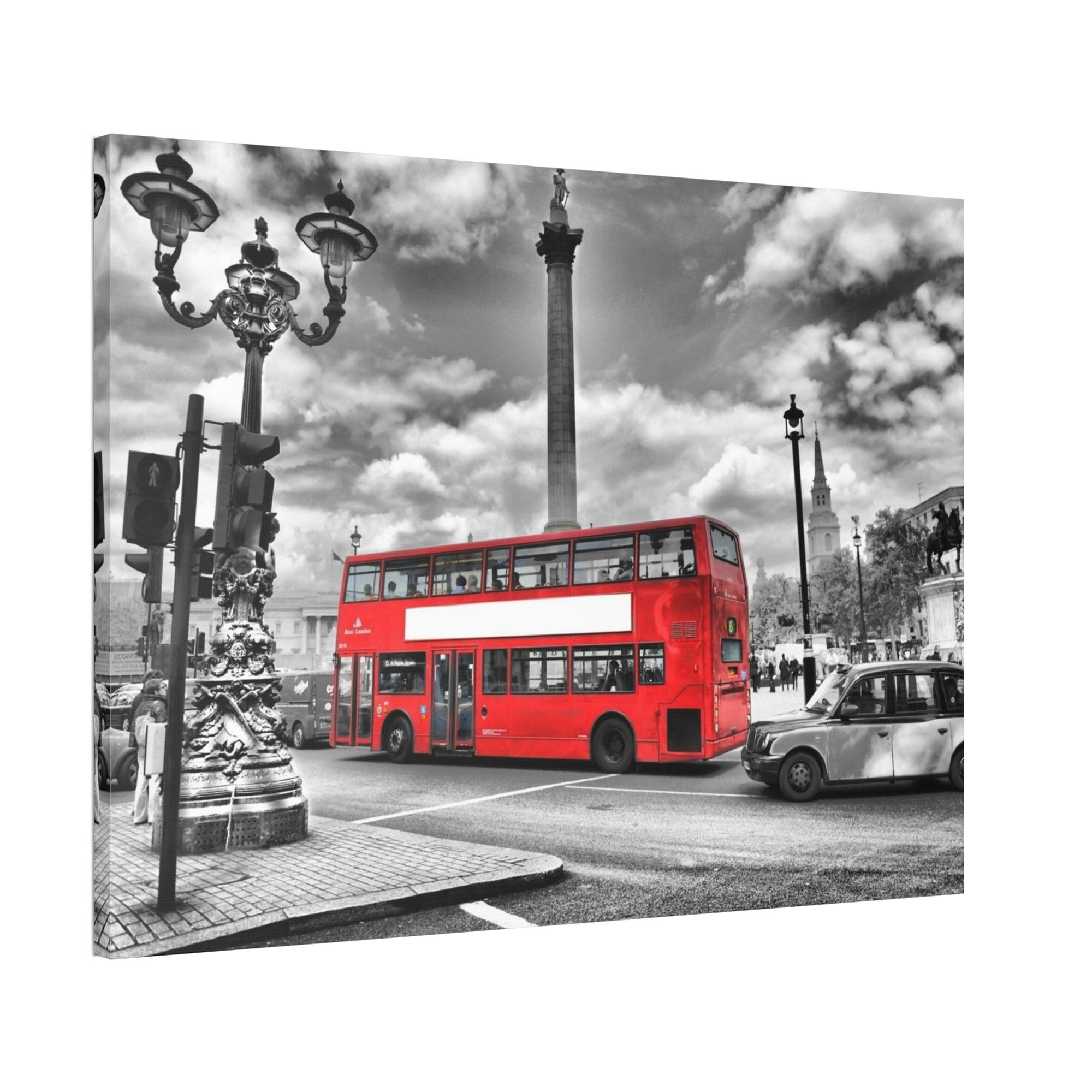 Bus Journey in Motion: Dynamic Bus Art on Framed Canvas