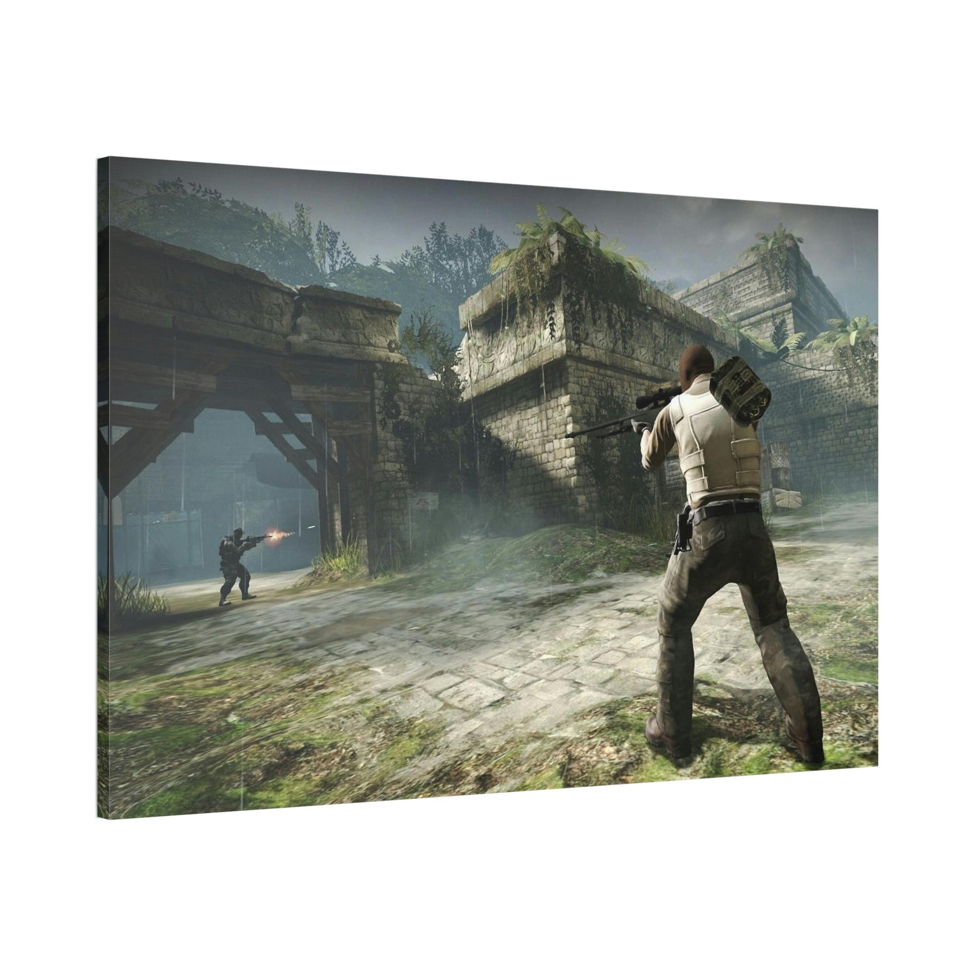 undefined Counter Strike: Intense Gaming Wall Art on Natural Canvas & Poster
