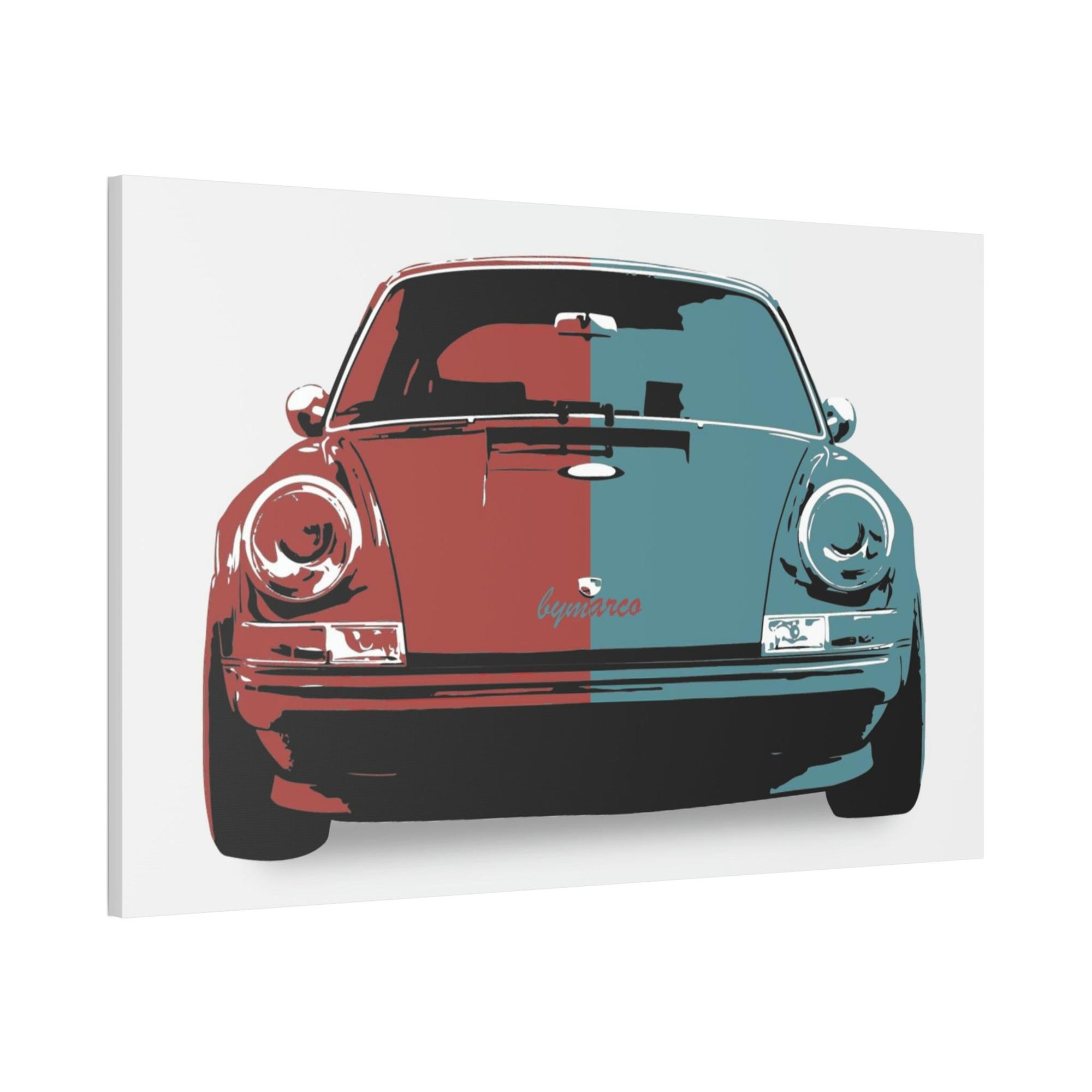 Porsche Abstract Porsche Beauty: Natural Canvas and Framed Prints