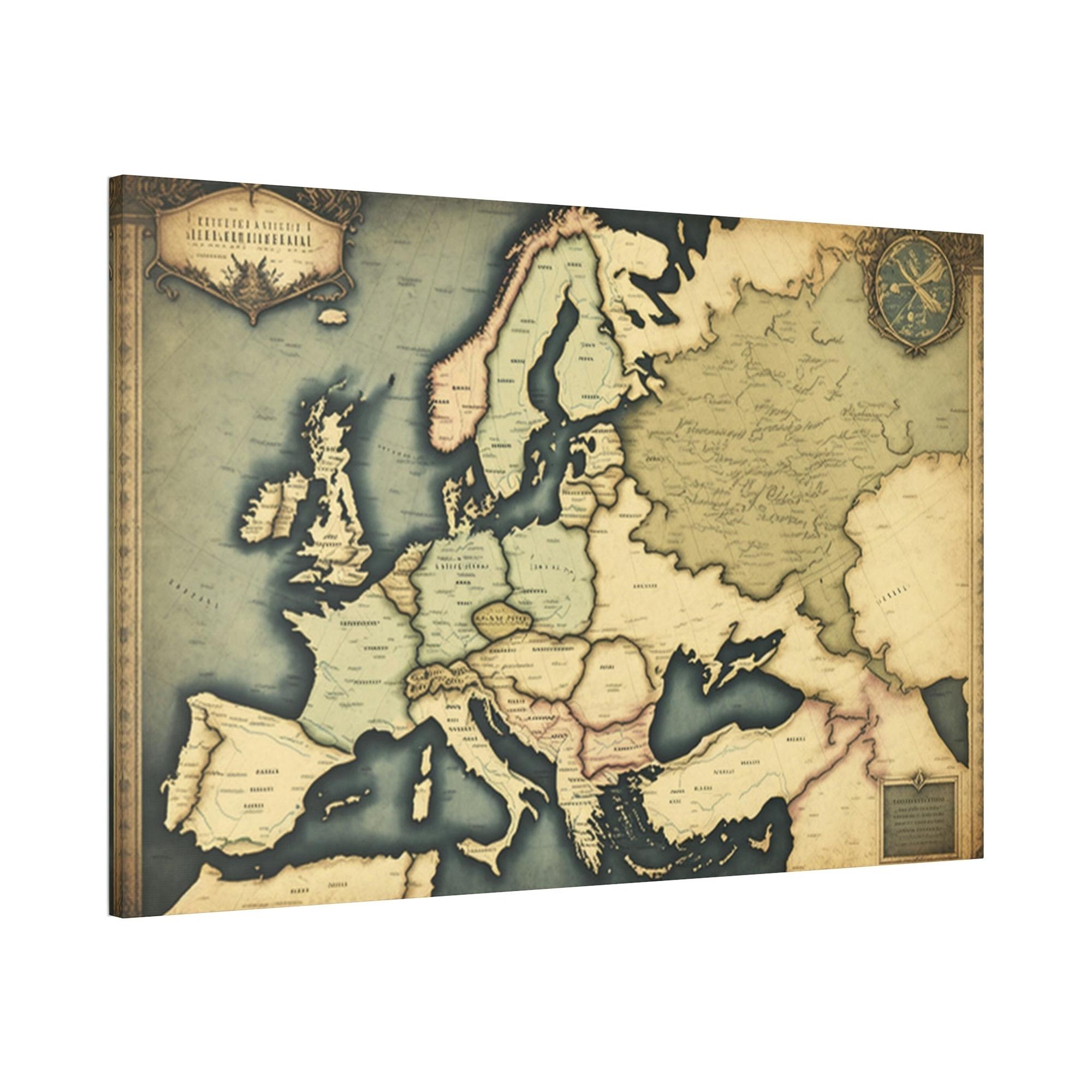 Vintage Maps Antique Adventure: A Painting of Vintage Maps on a Journey