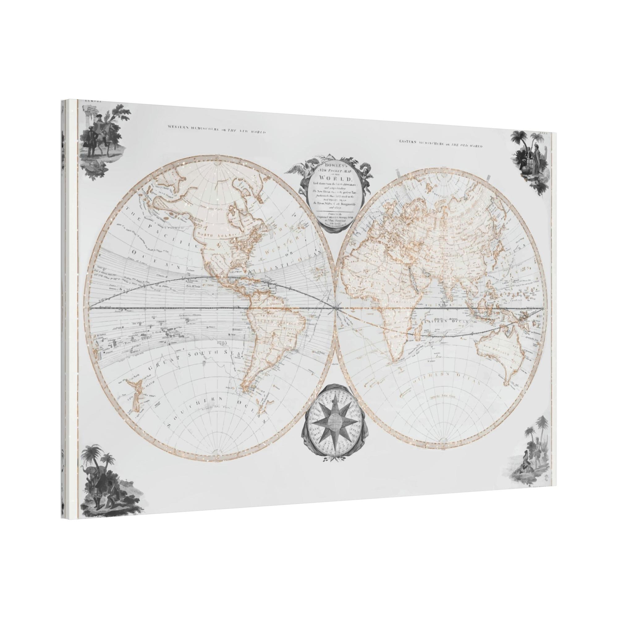 Vintage Maps Classic Cartography: A Painting of Vintage Maps as an Art Form