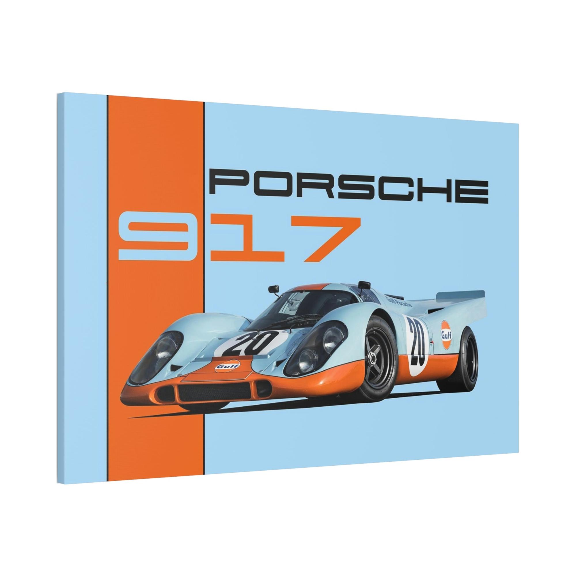 Porsche Speed and Style: Artistic Canvas Print of a Porsche Racing Car