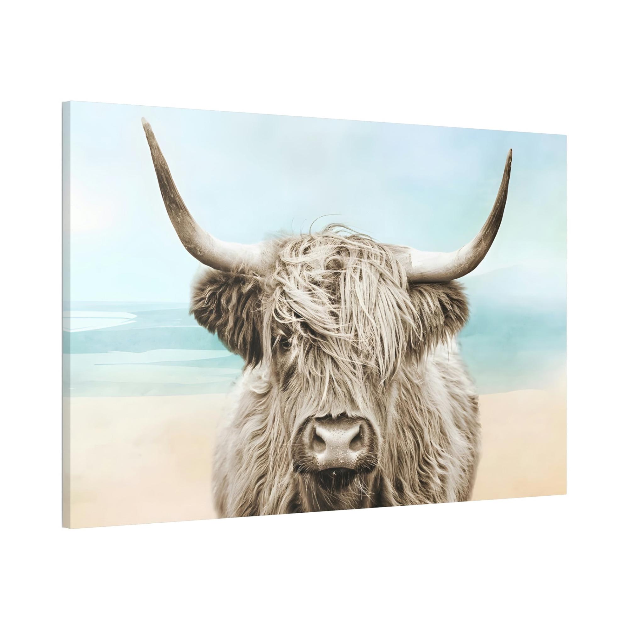 Highland Cow Framed in Wonder: Framed Poster of a Stunning Highland Cow Portrait