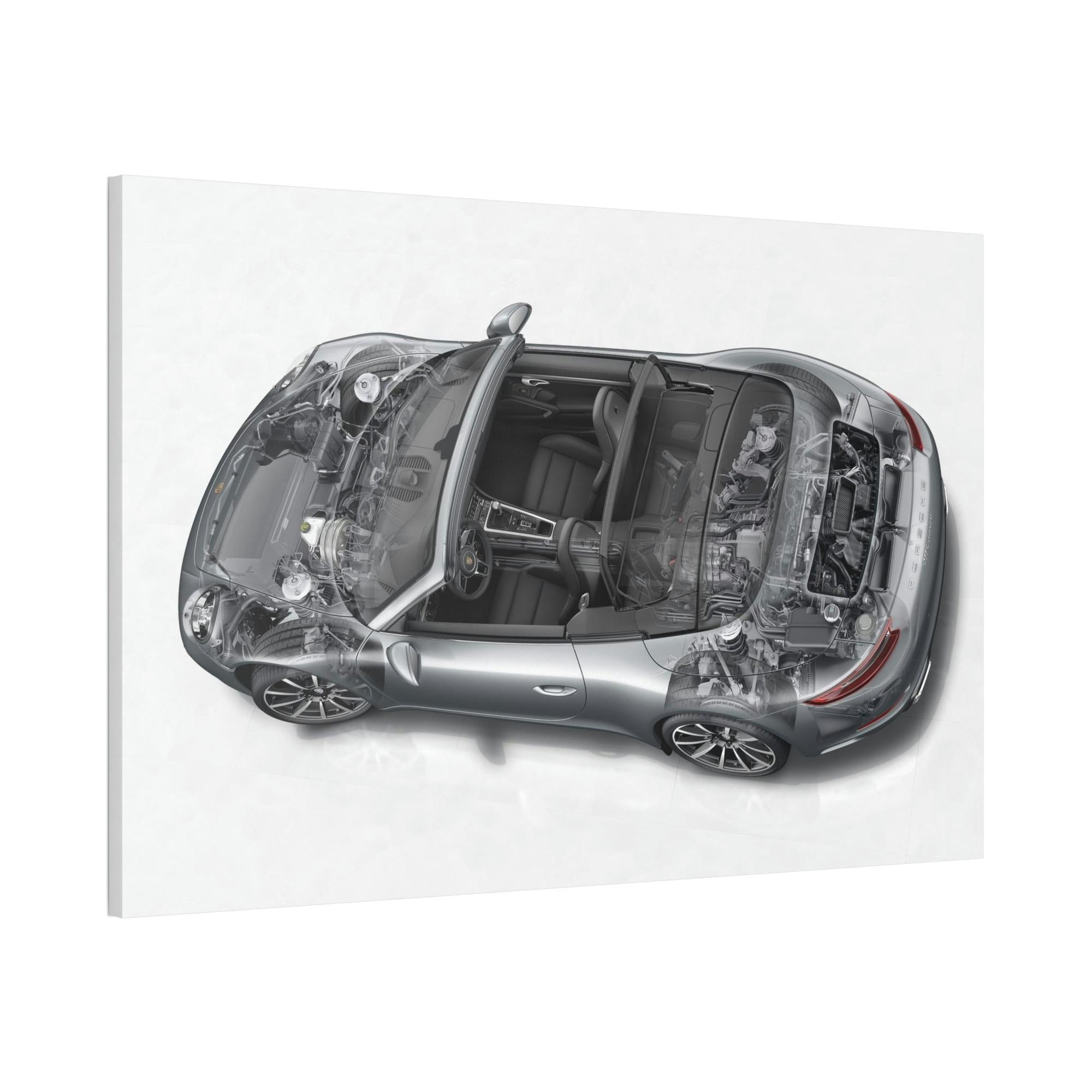 Porsche Porsche's Roaring Legacy: A Canvas Print Capturing the Iconic Sports Car