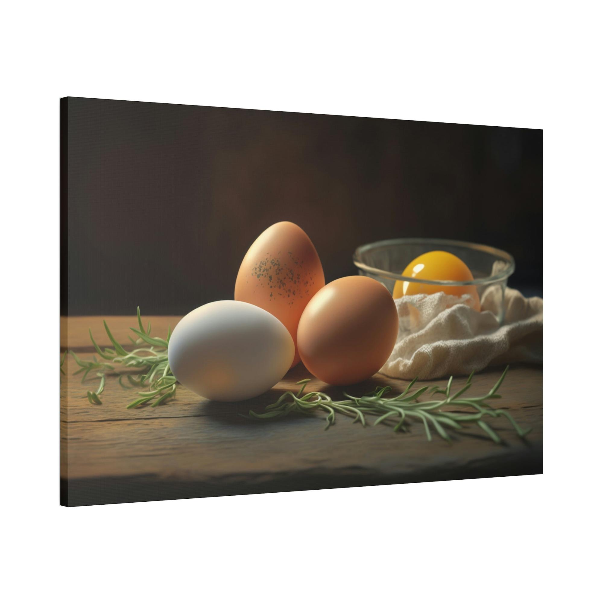 Eggs Eggstract Shapes: A Contemporary Painting of Geometric Forms Featuring Eggs