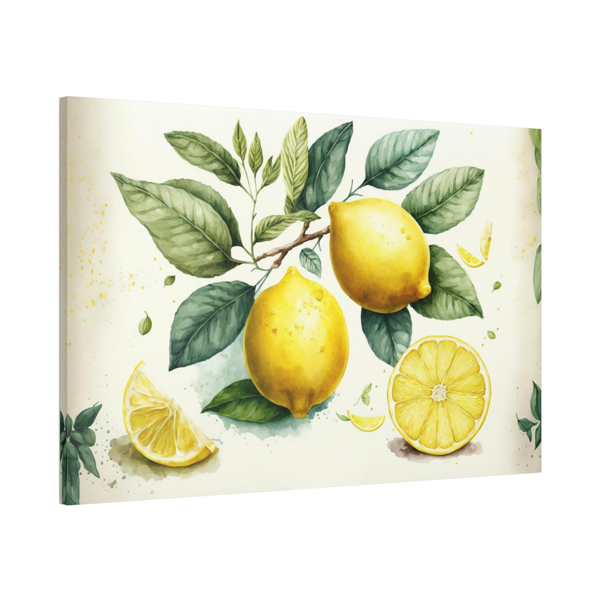 undefined Elegant and Beautiful Canvas Art Prints and Framed Posters Featuring a Yellow Lemon Design