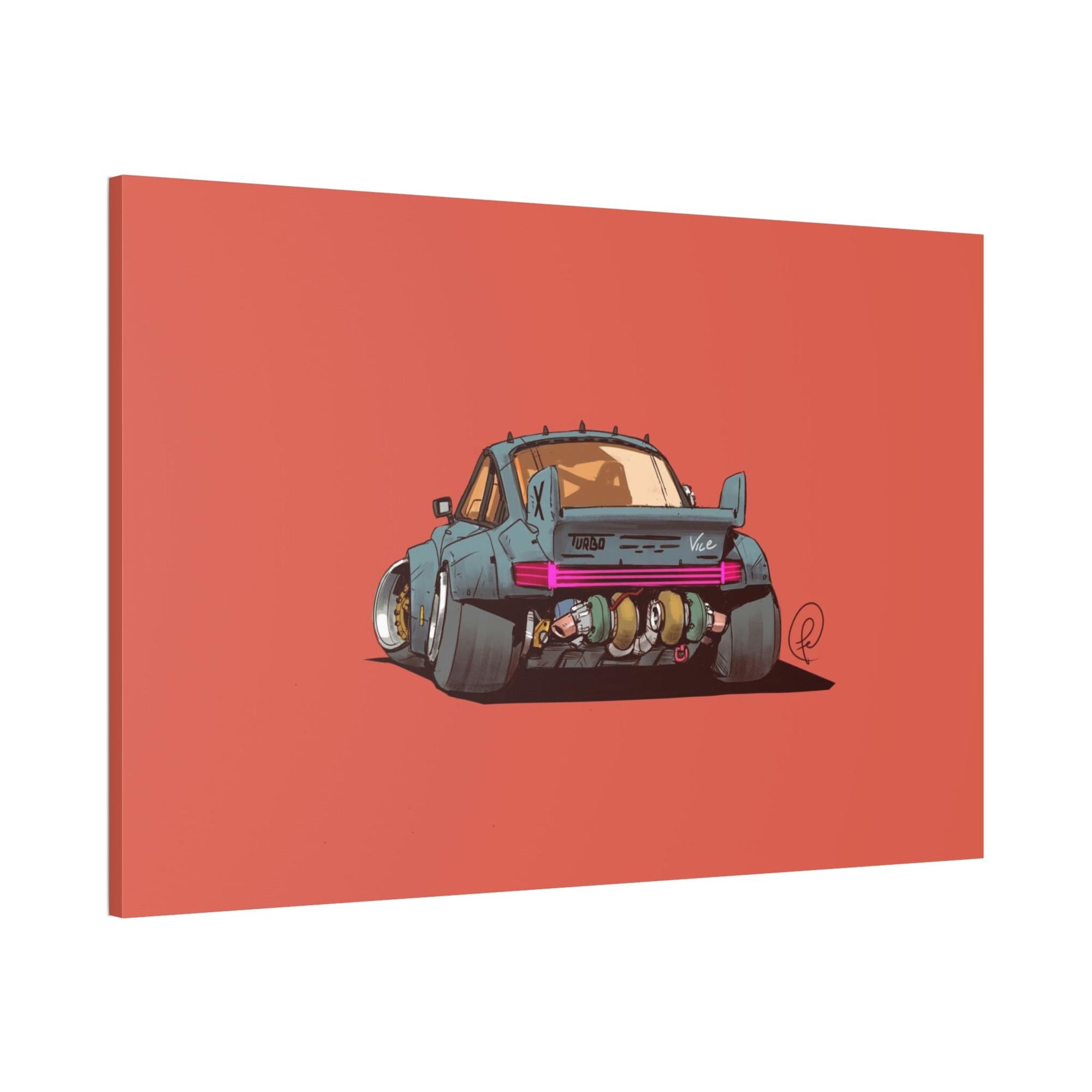 Porsche Vintage Porsche Essence: Poster Print on Framed Canvas