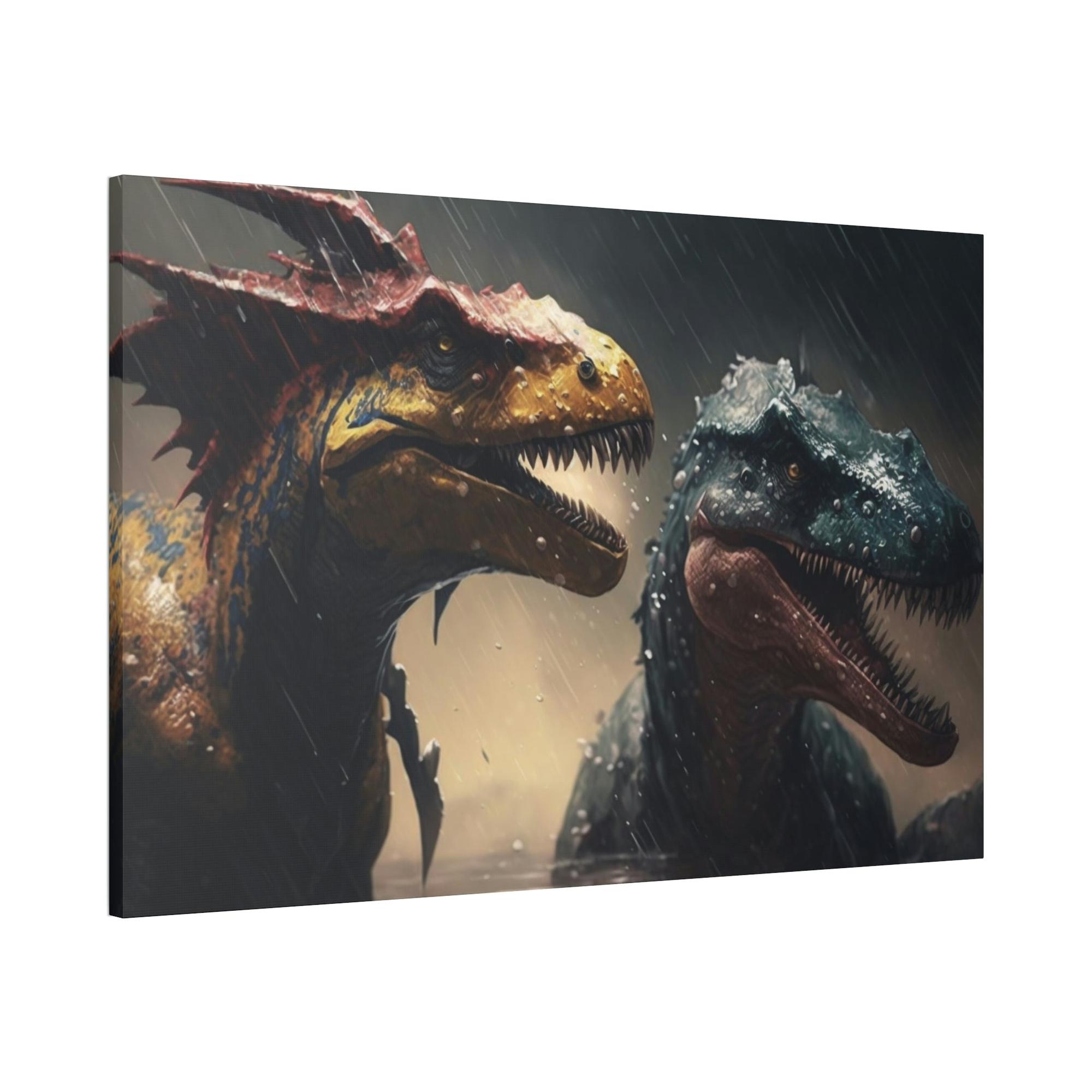 Dinosaurs The Reign of Dinosaurs: An Artistic Framed Canvas & Poster of Prehistoric Times