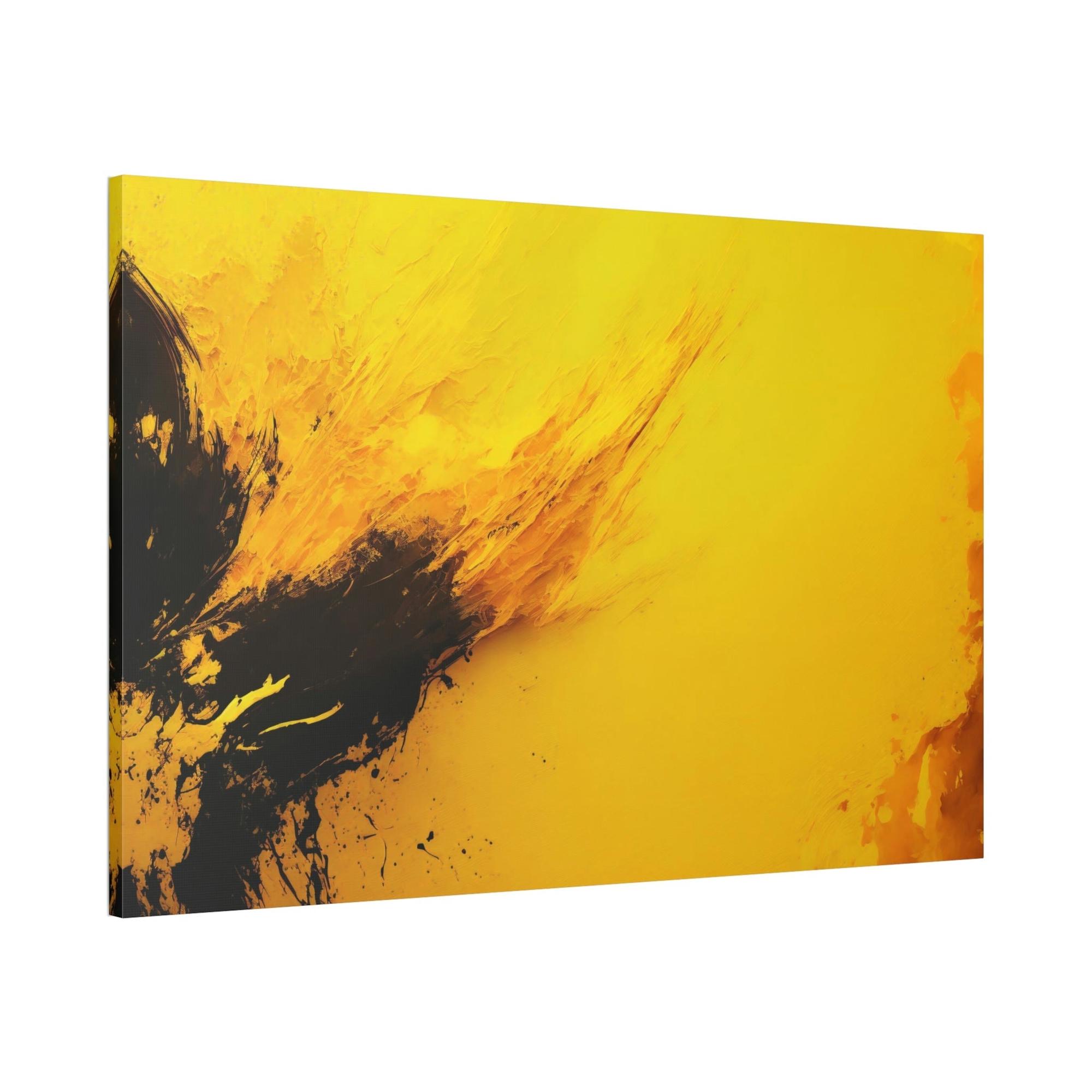 undefined Sunny Abstraction: Bright and Playful Wall Art Prints Featuring a Yellow Abstract Design on Framed Canvas & Poster