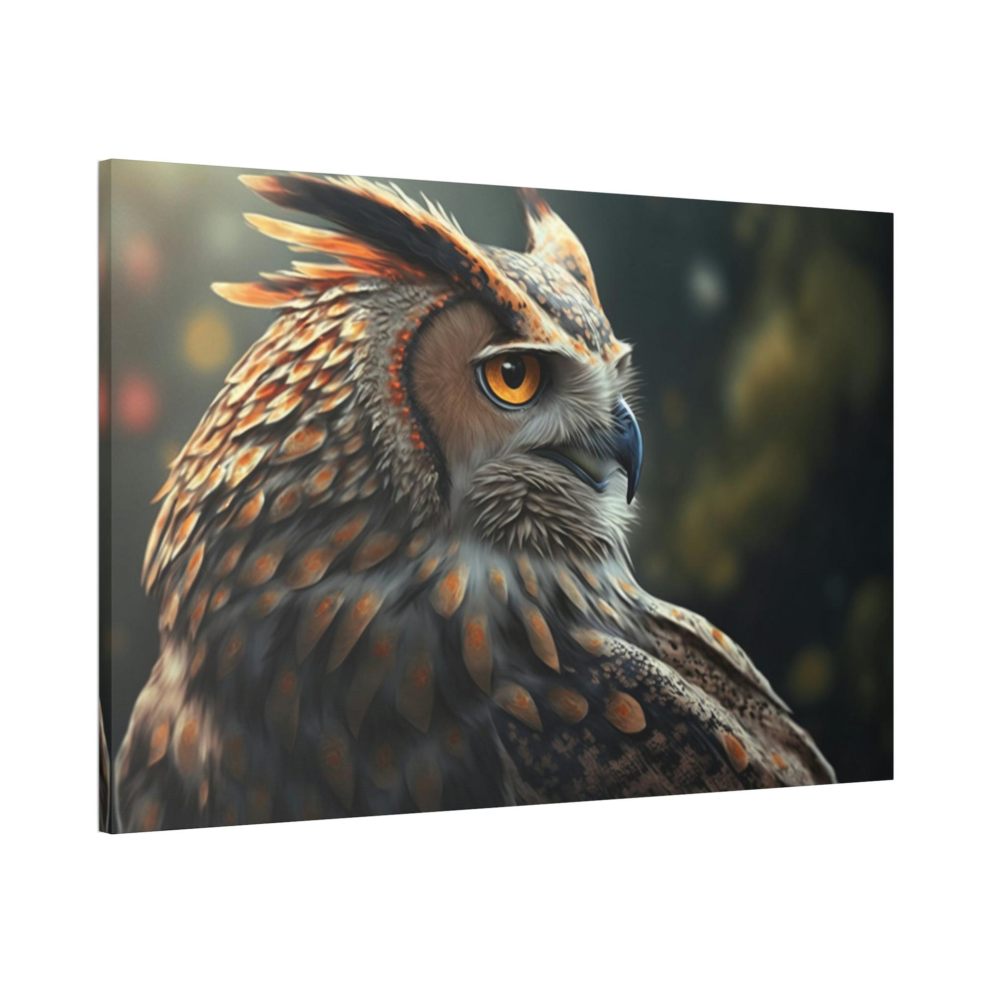 Owls Nocturnal Ruler: A Painting of an Owl in its Domain