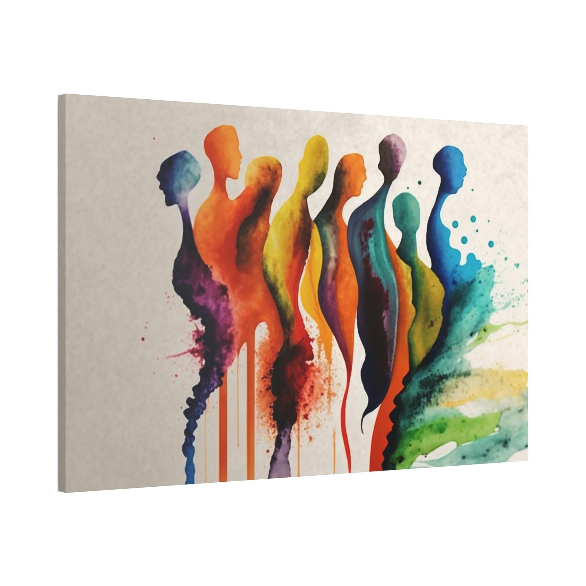 Abstract Figures Ethereal Dance: Canvas & Poster Print of Abstract Figures in Motion