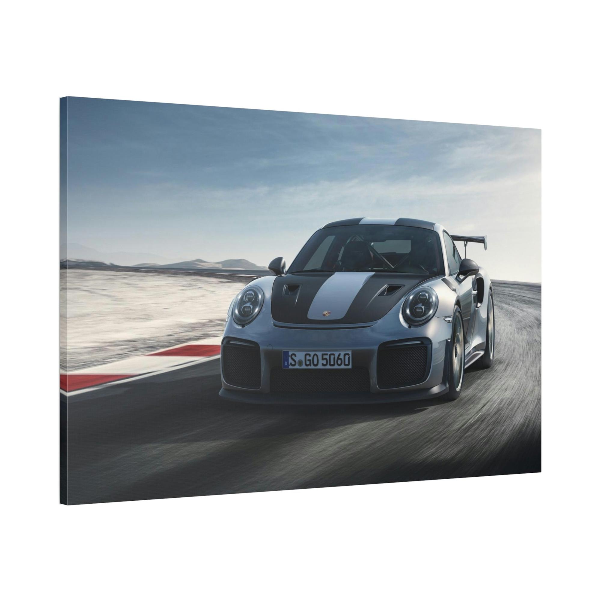 Porsche Revving Up: Canvas Wall Art Print of a Porsche at Top Speed