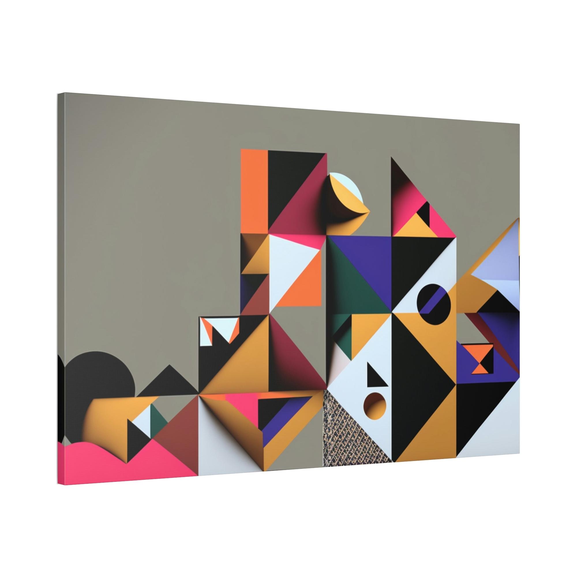 Abstract Geometric Framed Poster & Canvas of Abstract Symmetry: A Kaleidoscope of Colors