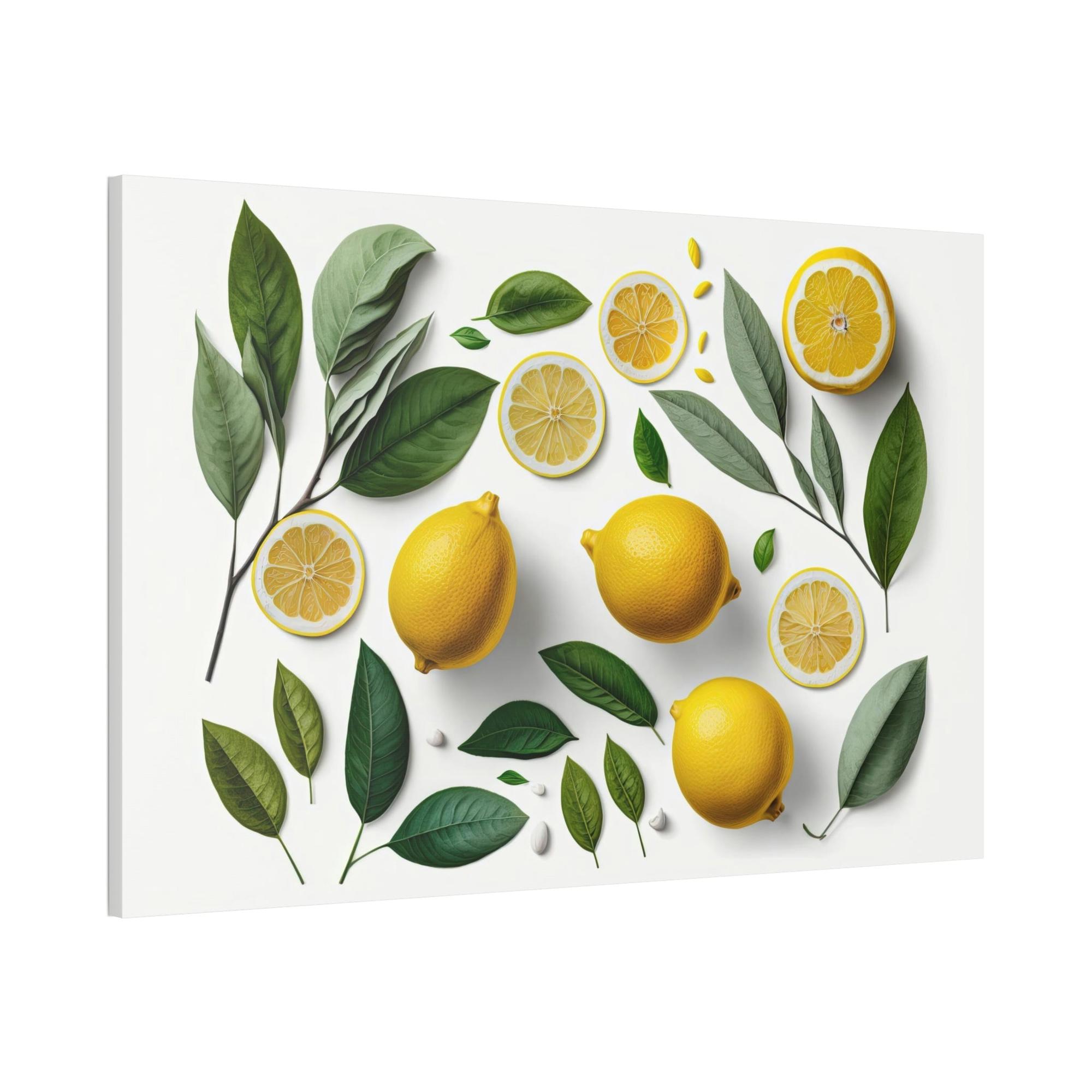 undefined Refreshing and Invigorating Canvas Art Prints and Framed Posters Featuring Yellow Lemons