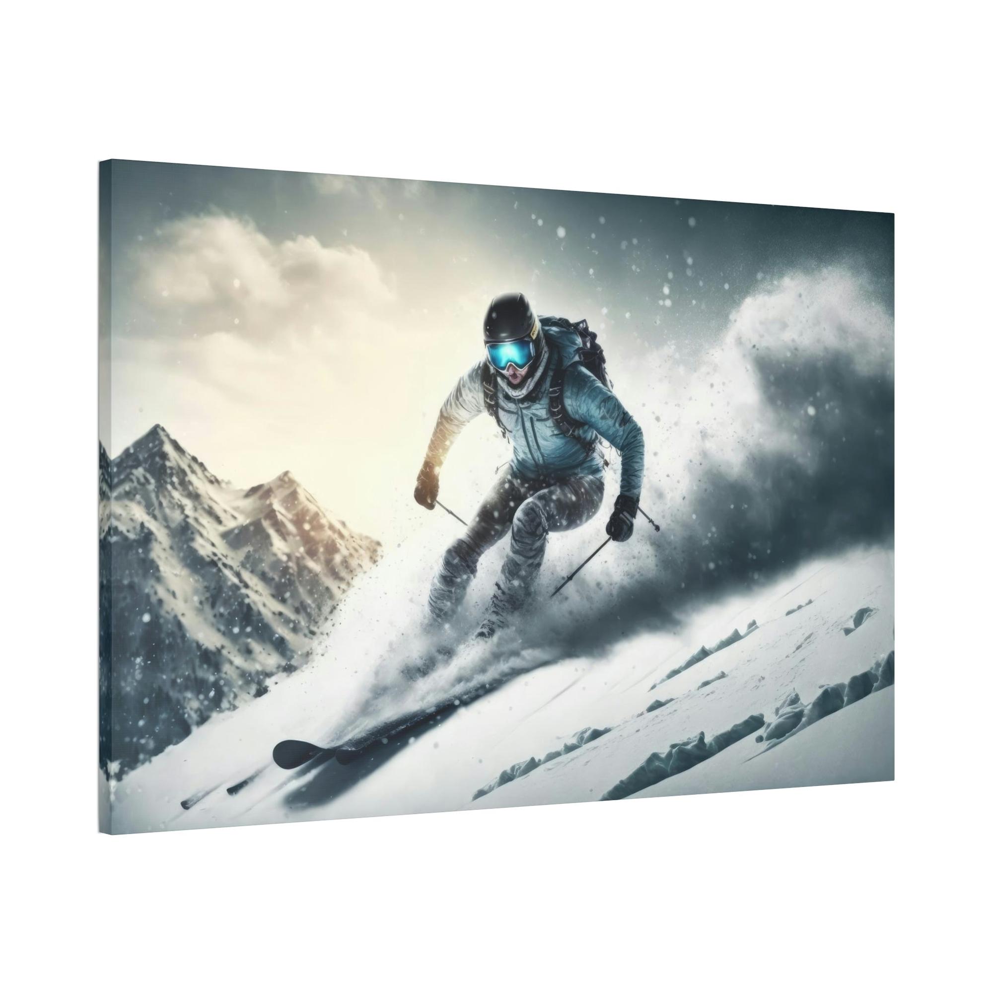 Skiing A Winter Wonderland: A Majestic Skiing Scene