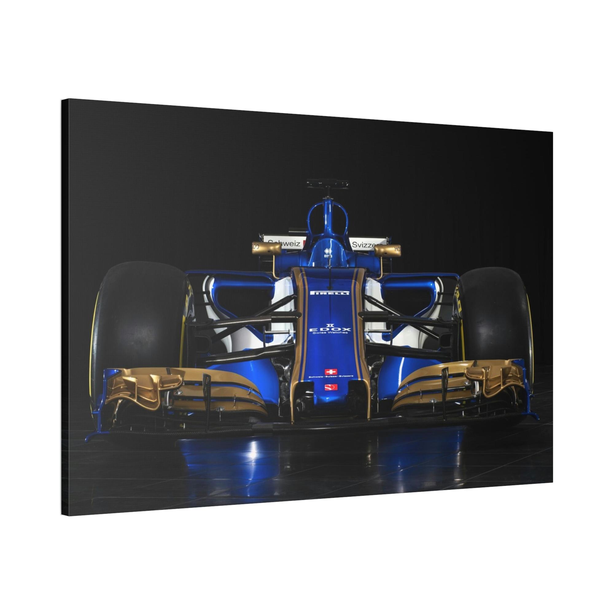 F1 The Art of Speed: Dynamic F1 Car Print on Natural Canvas & Poster