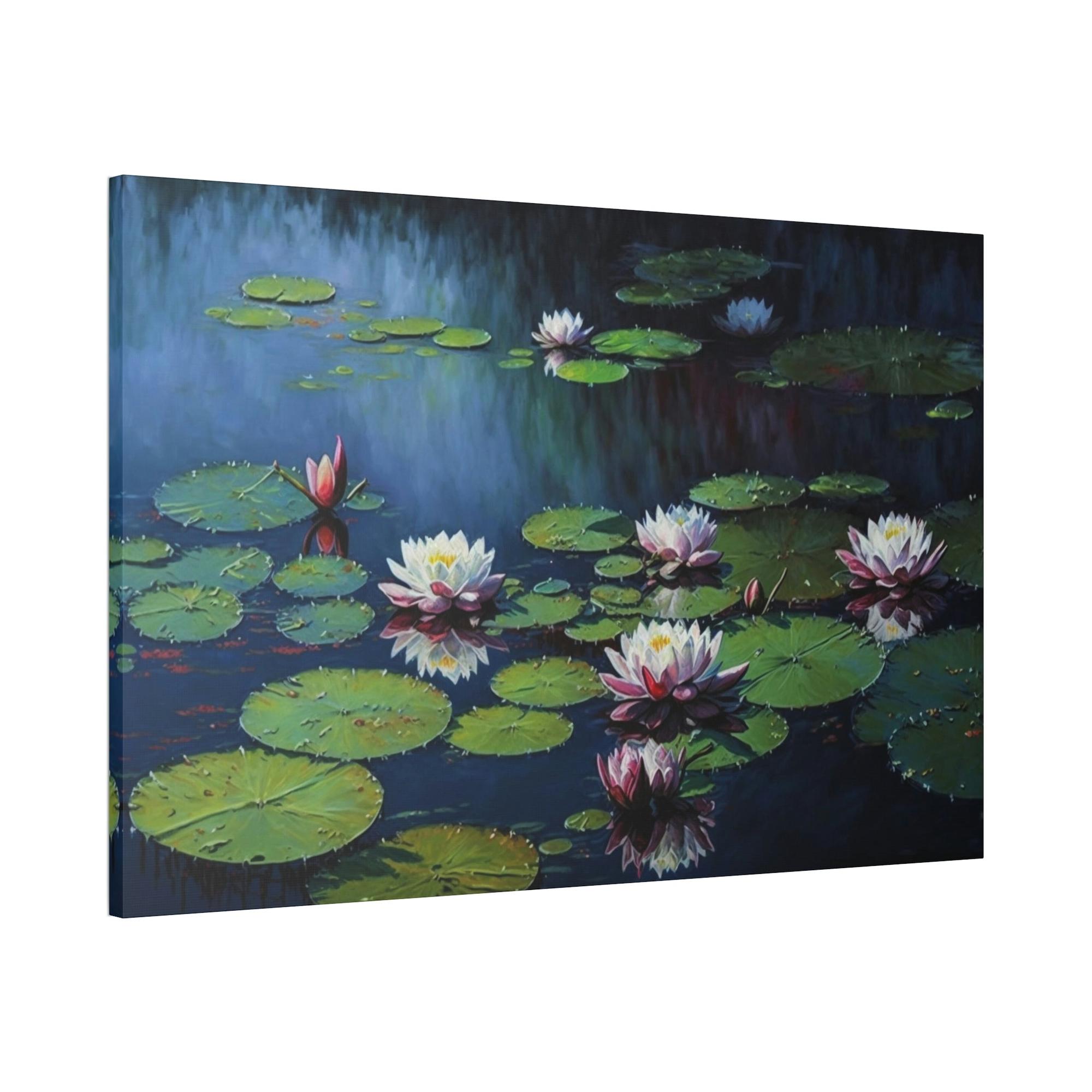 undefined Water Lily Serenity: A Painting on Canvas