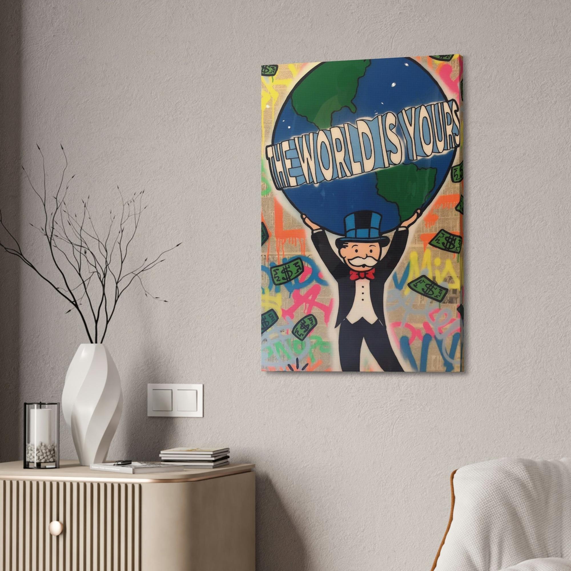 Monopoly & Motivation Street Art Royalty: Alec Monopoly on Canvas and Framed Poster