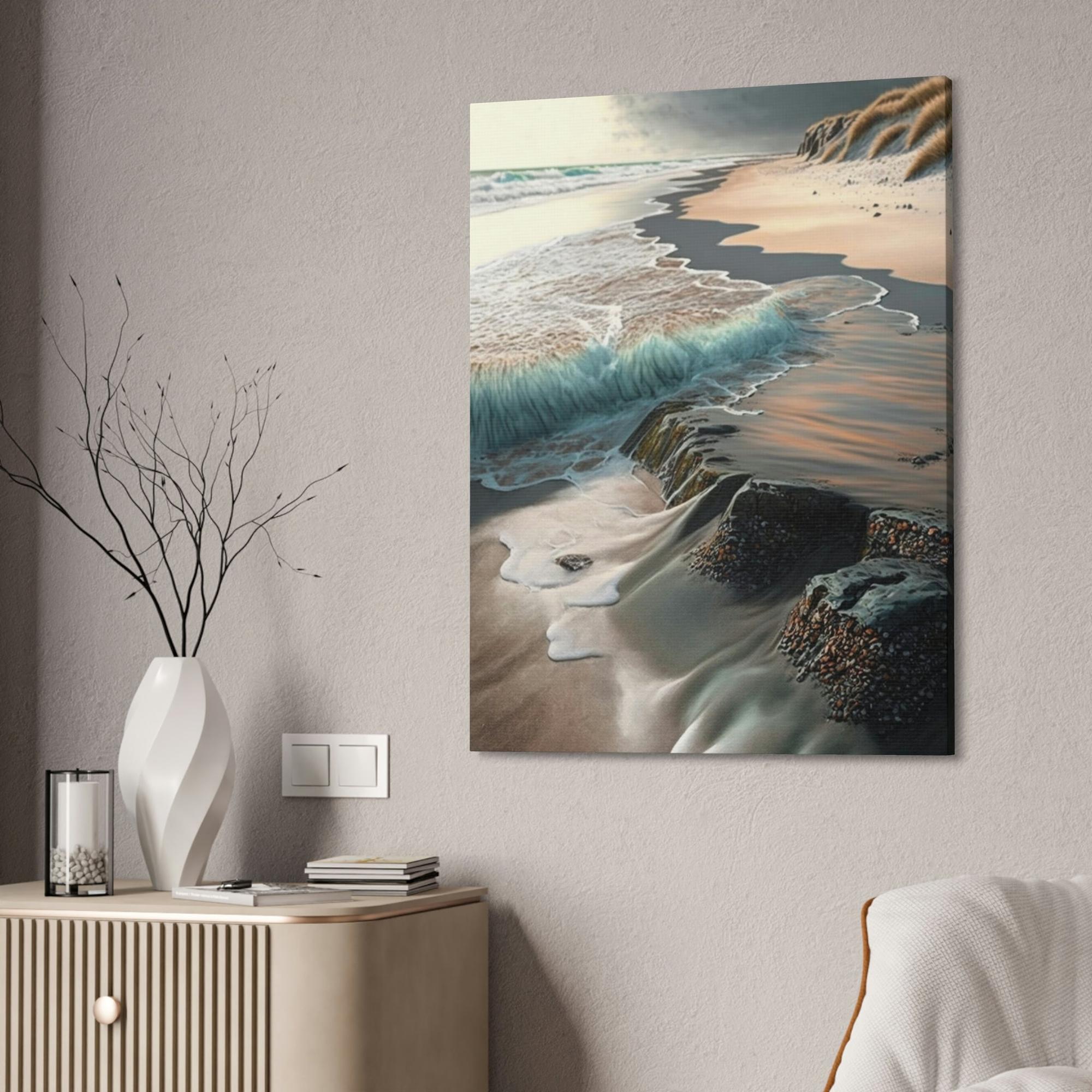 Coastal Oceanfront Paradise: Canvas & Poster Print of Tropical Coastal Haven