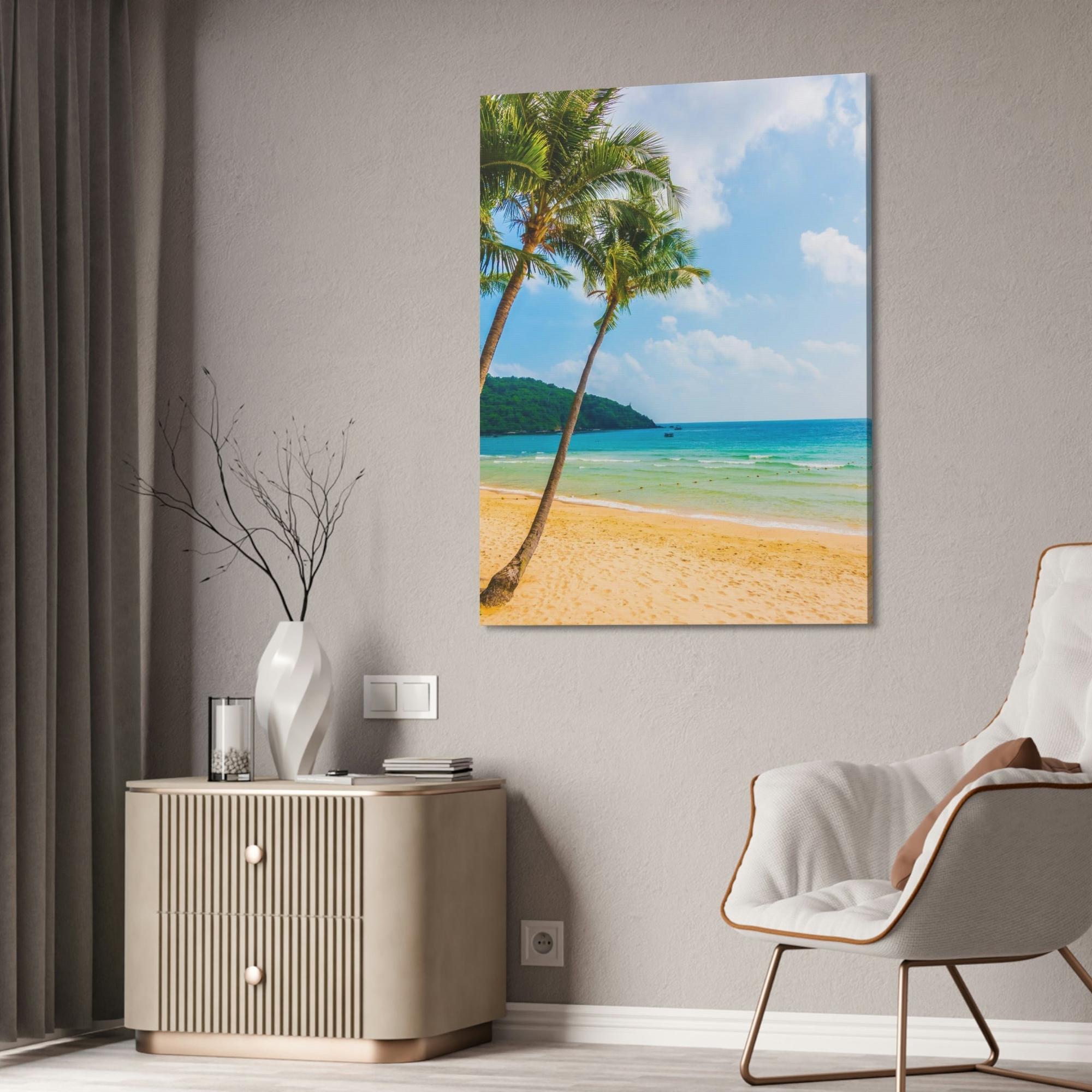 Island Beach Island Breeze: High-Quality Print of a Colorful Beach on a Tropical Island