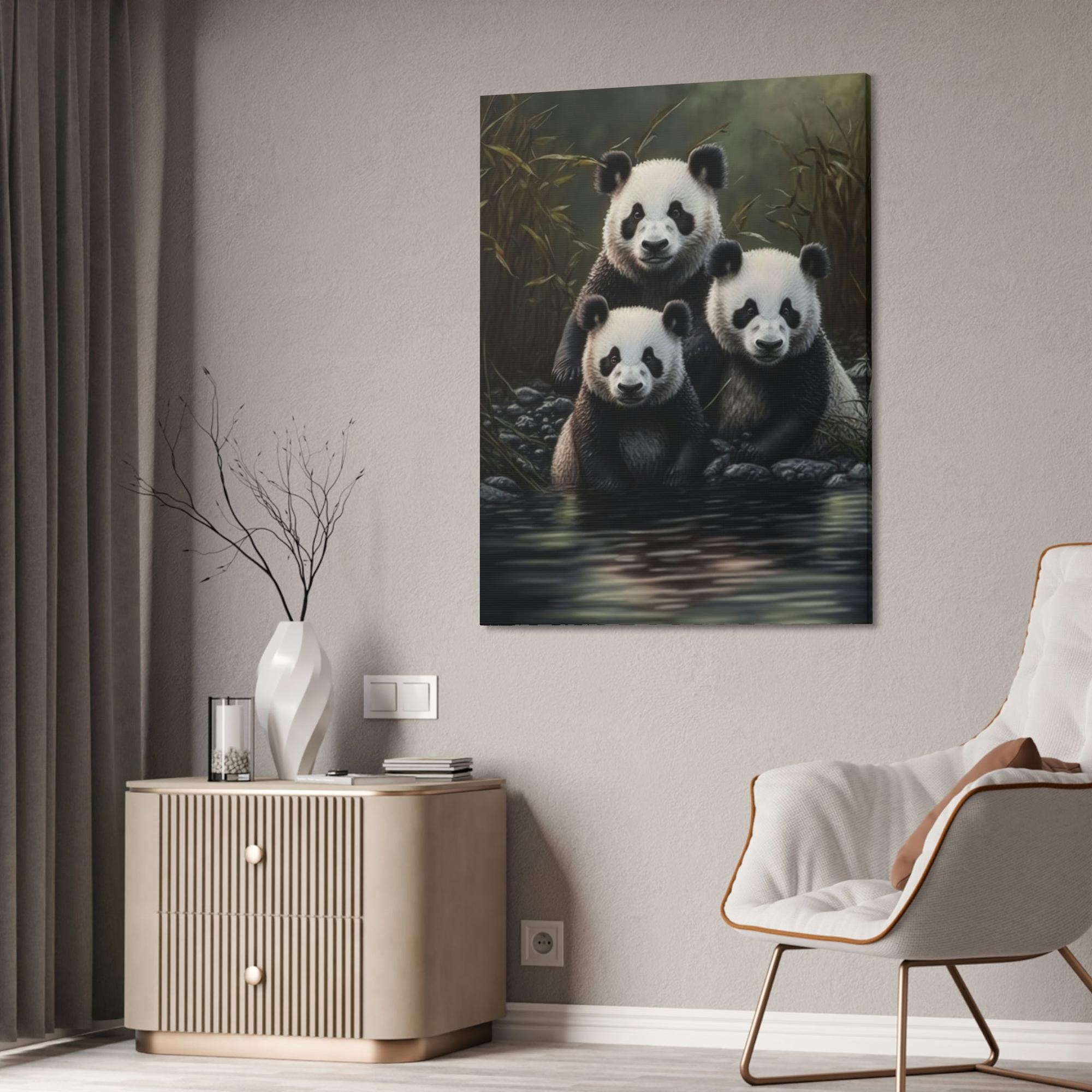 Pandas A Window to the World of Pandas: A Canvas That Captures their Spirit