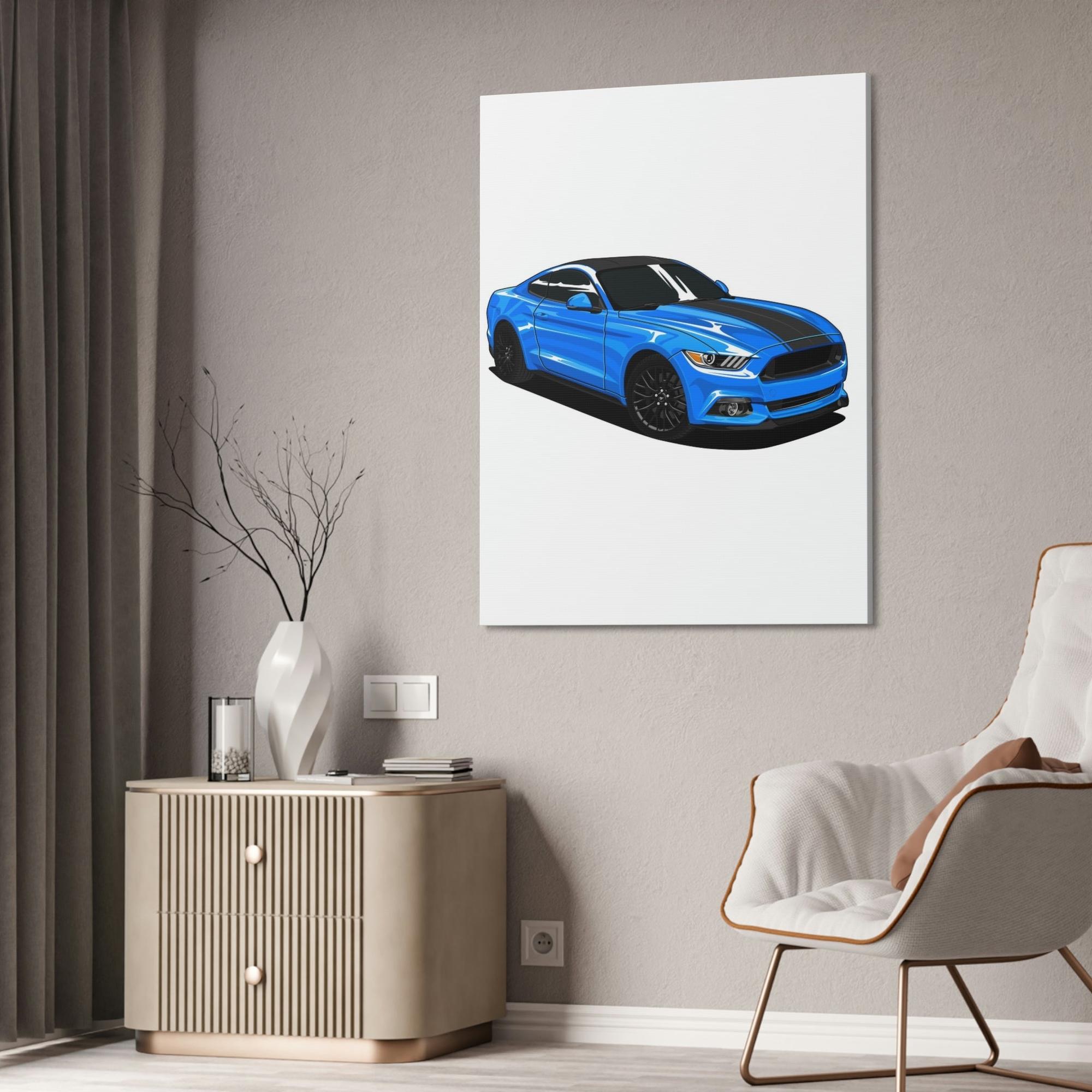 undefined Living for the Drive: Mustang Sports Car Canvas & Poster Wall Art for Auto Enthusiasts