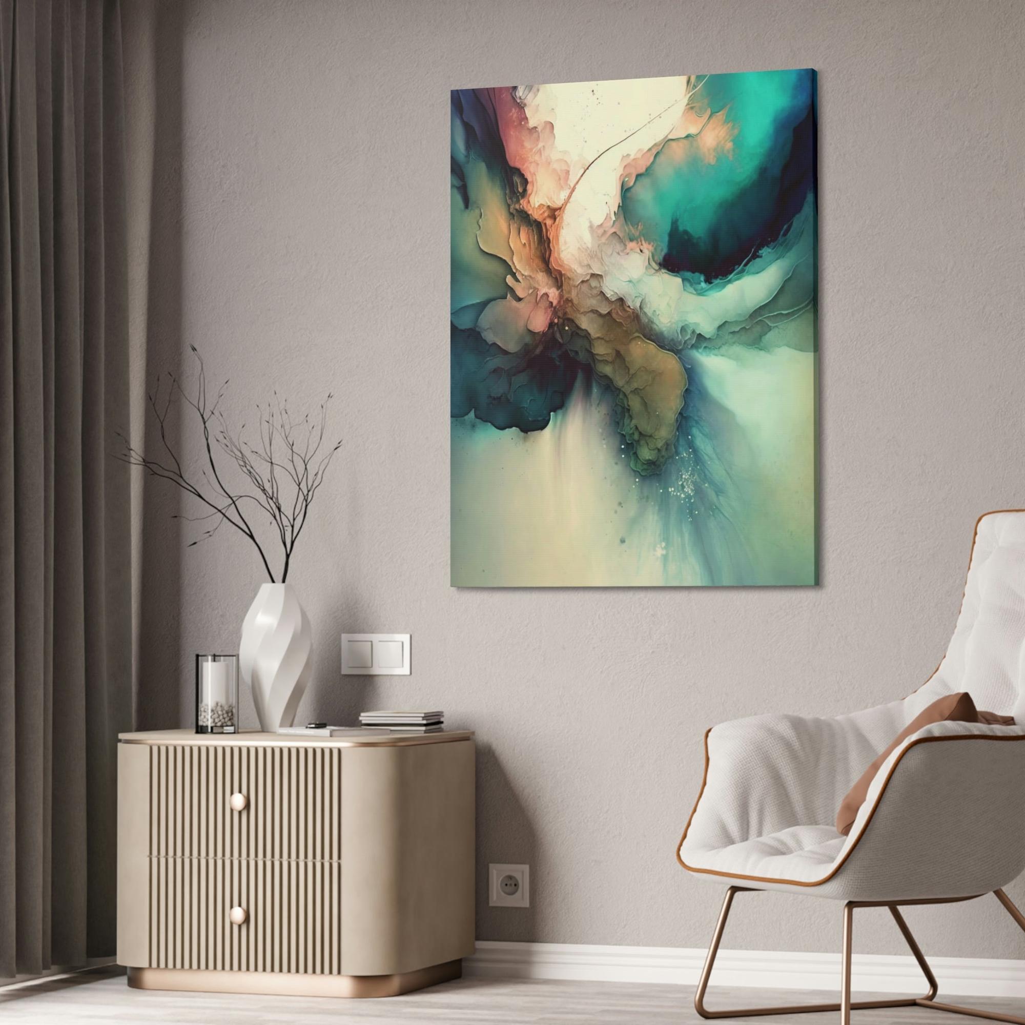 undefined The Depths of Teal: Abstract Creation