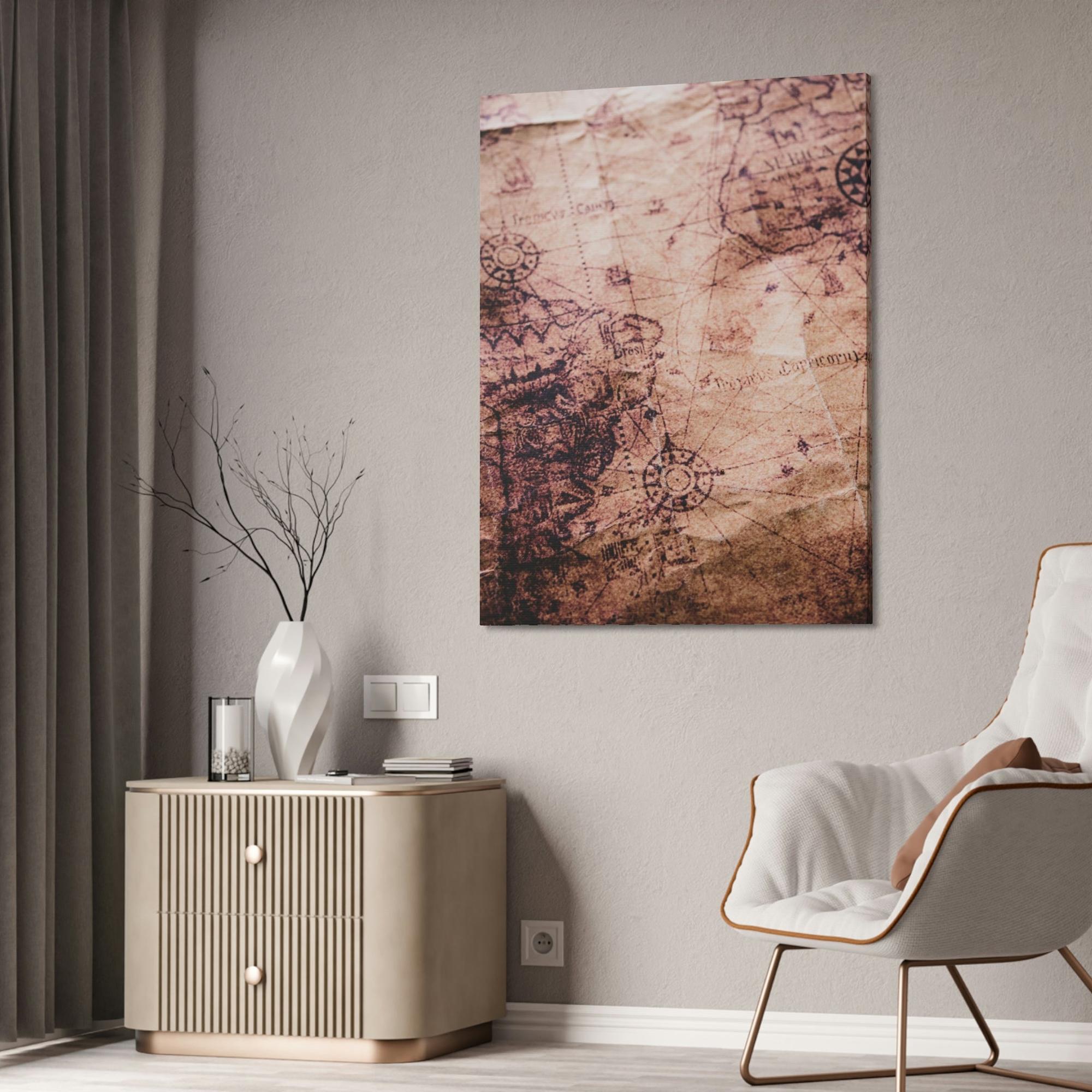 Vintage Maps Historical Hues: A Painting of Vintage Maps as a Palette of Time