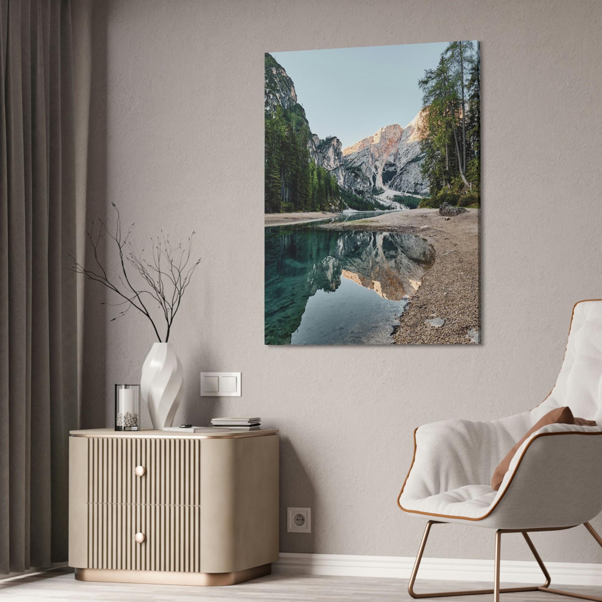 Lakes And Rivers Blissful Waterways: Artful Canvas and Poster Print of Lakes and Rivers