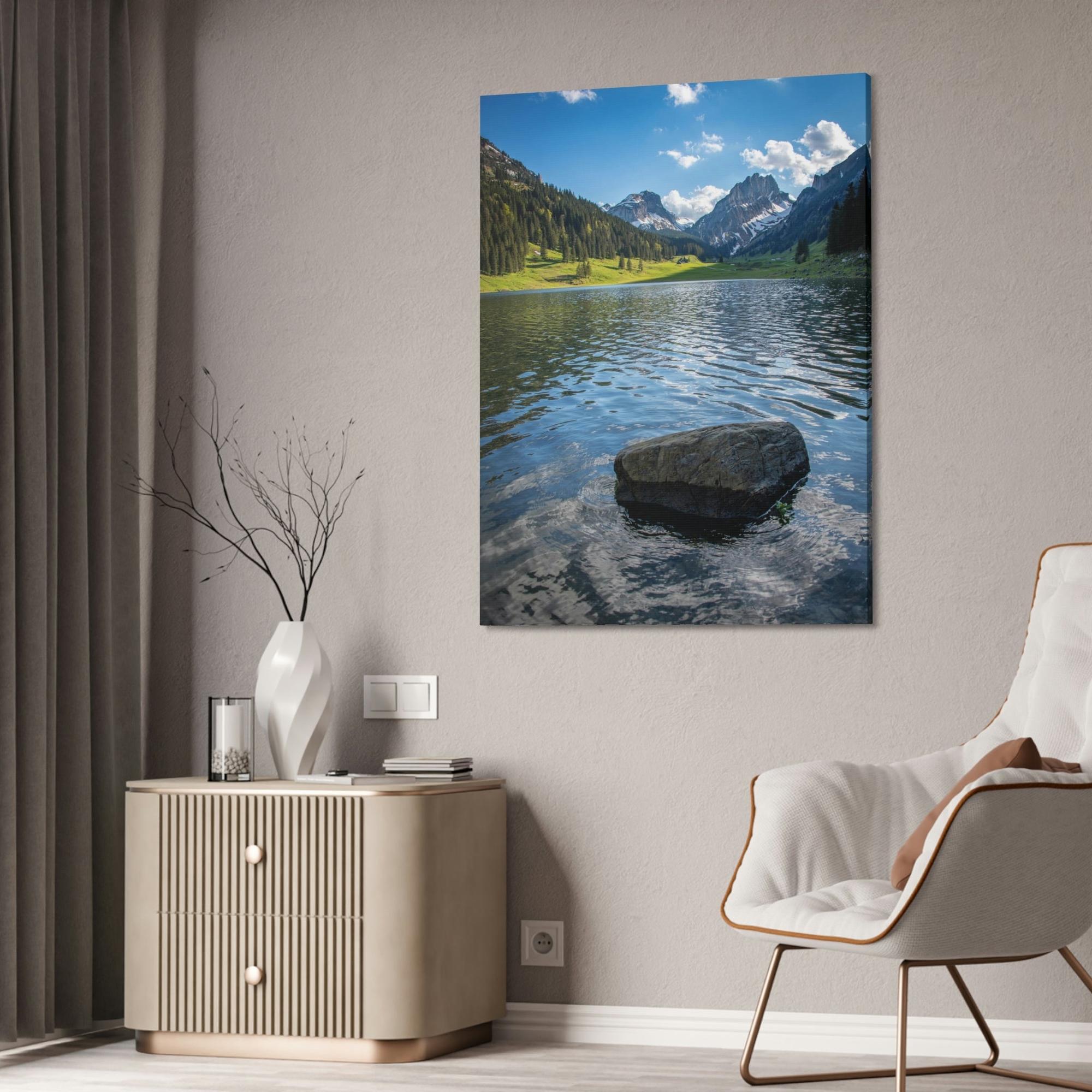 Lakes And Rivers Nature's Melody: Framed Canvas and Poster Print of Lakes and Rivers