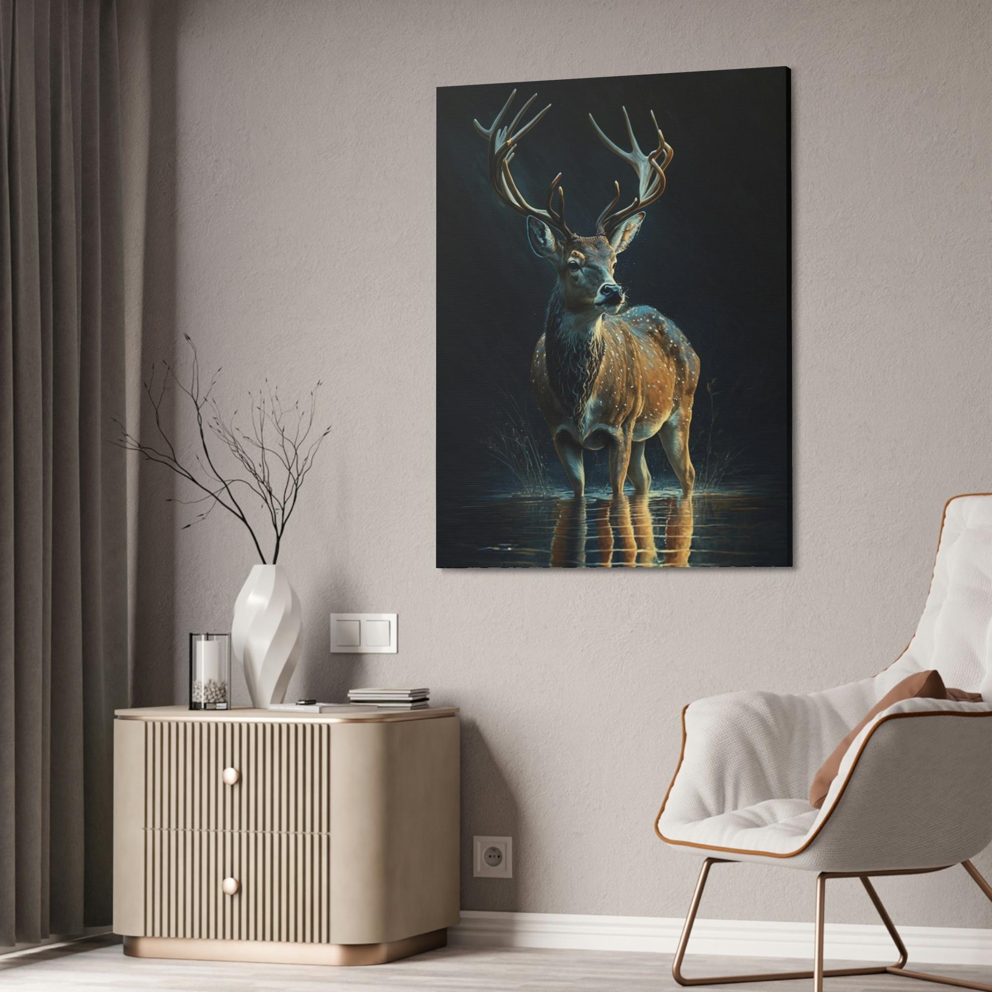 Deers The Grace of Deer: A Canvas Artistic Expression