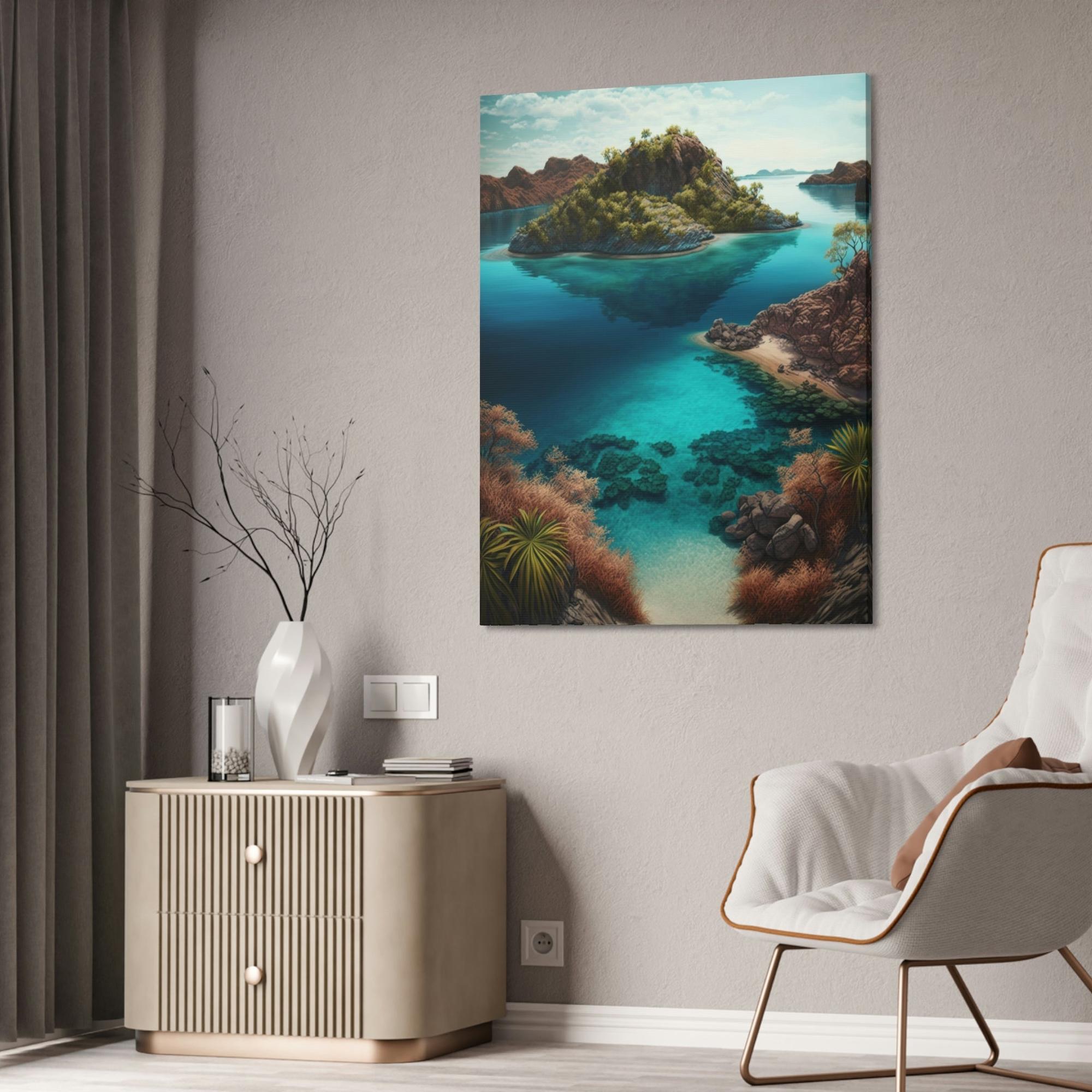 Tropical Tropical Paradise: A Vibrant and Lush Canvas Print